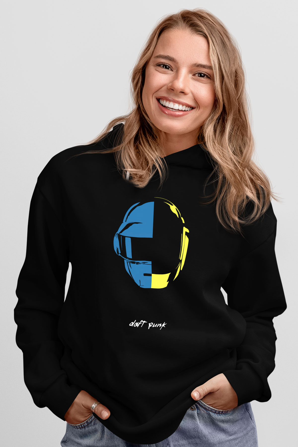 Daft Punk Siyah Unisex Hoodie