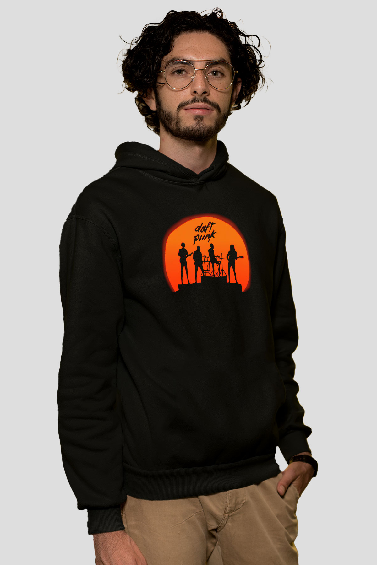Daft Punk Siyah Unisex Hoodie