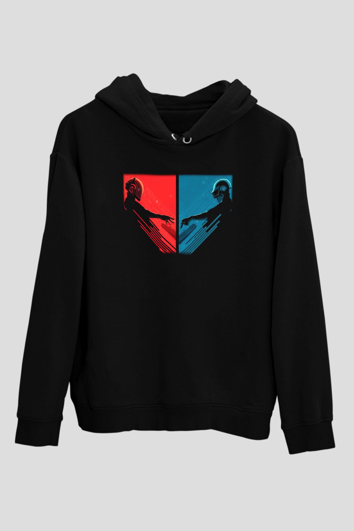 Daft Punk Siyah Unisex Hoodie