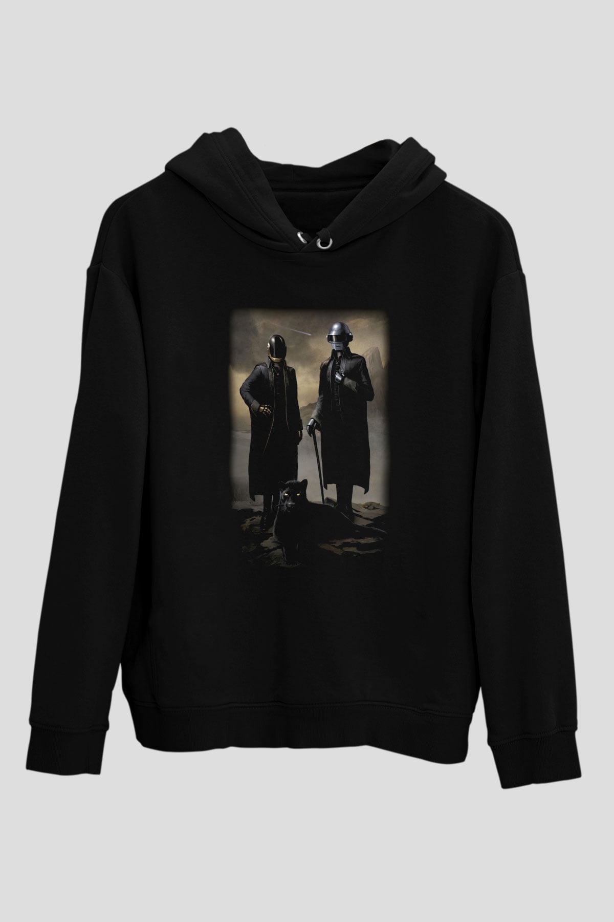 Daft Punk Siyah Unisex Hoodie