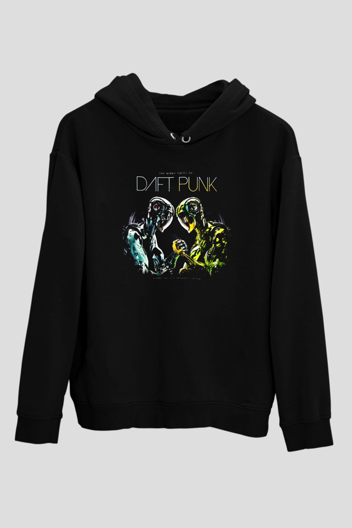 Daft Punk Siyah Unisex Kapüşonlu Sweatshirt