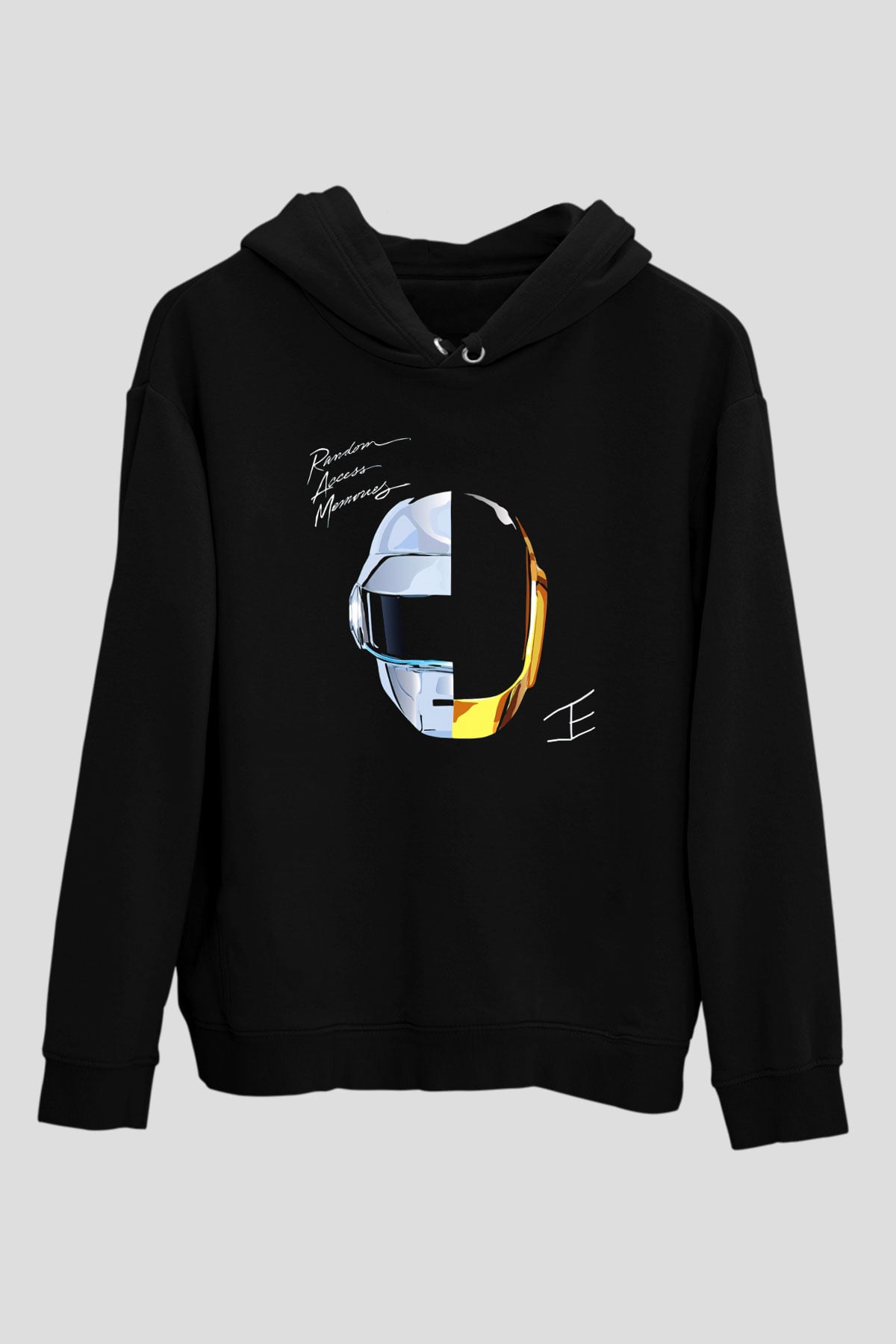 Daft Punk Siyah Unisex Kapüşonlu Sweatshirt