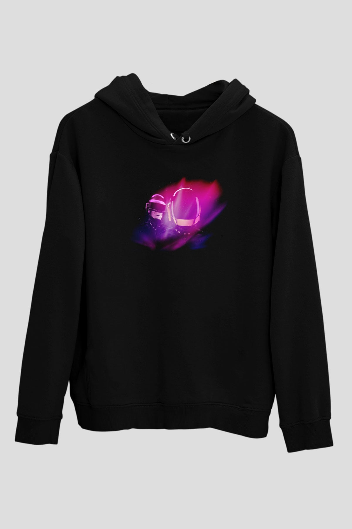 Daft Punk Siyah Unisex Kapüşonlu Sweatshirt