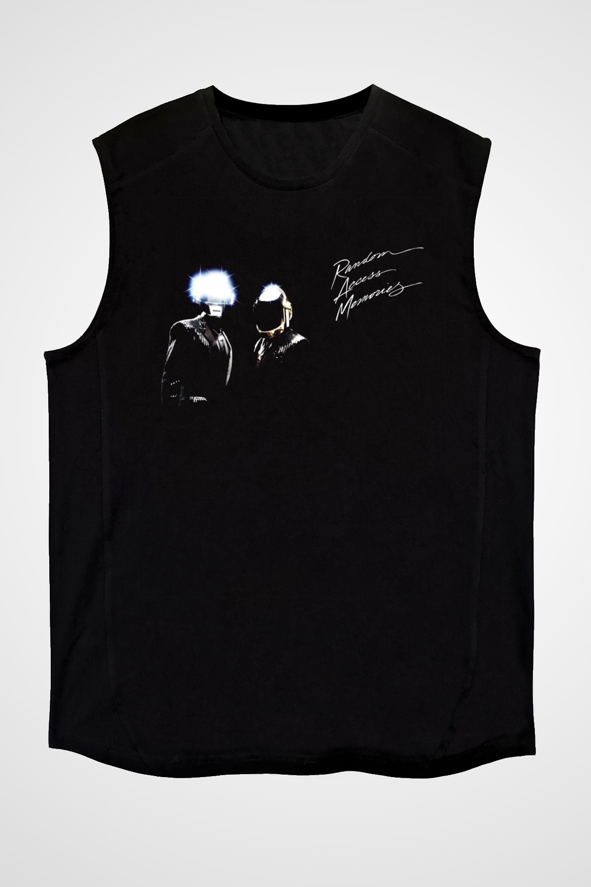 Daft Punk Siyah Unisex Kolsuz Tişört