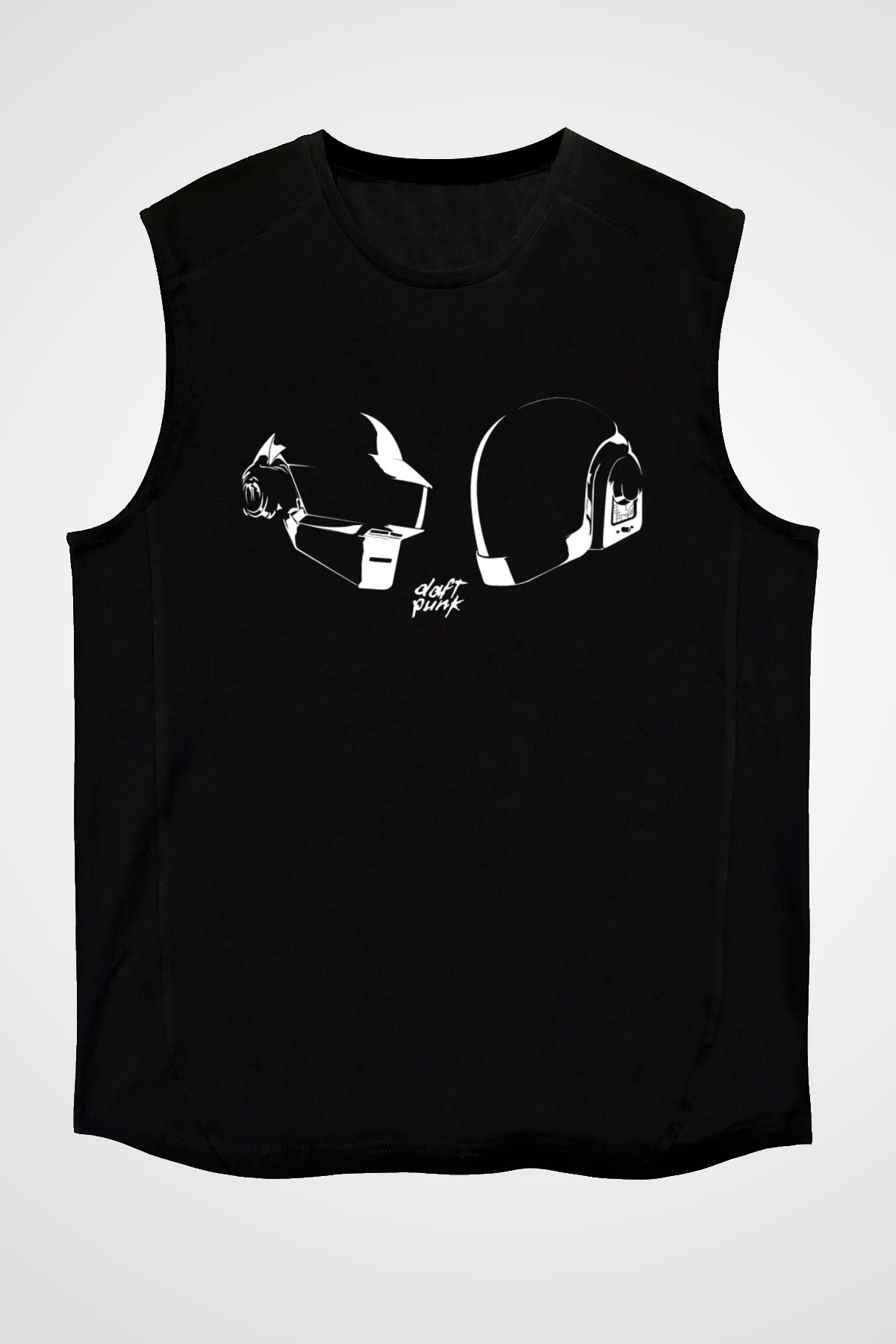 Daft Punk Siyah Unisex Kolsuz Tişört