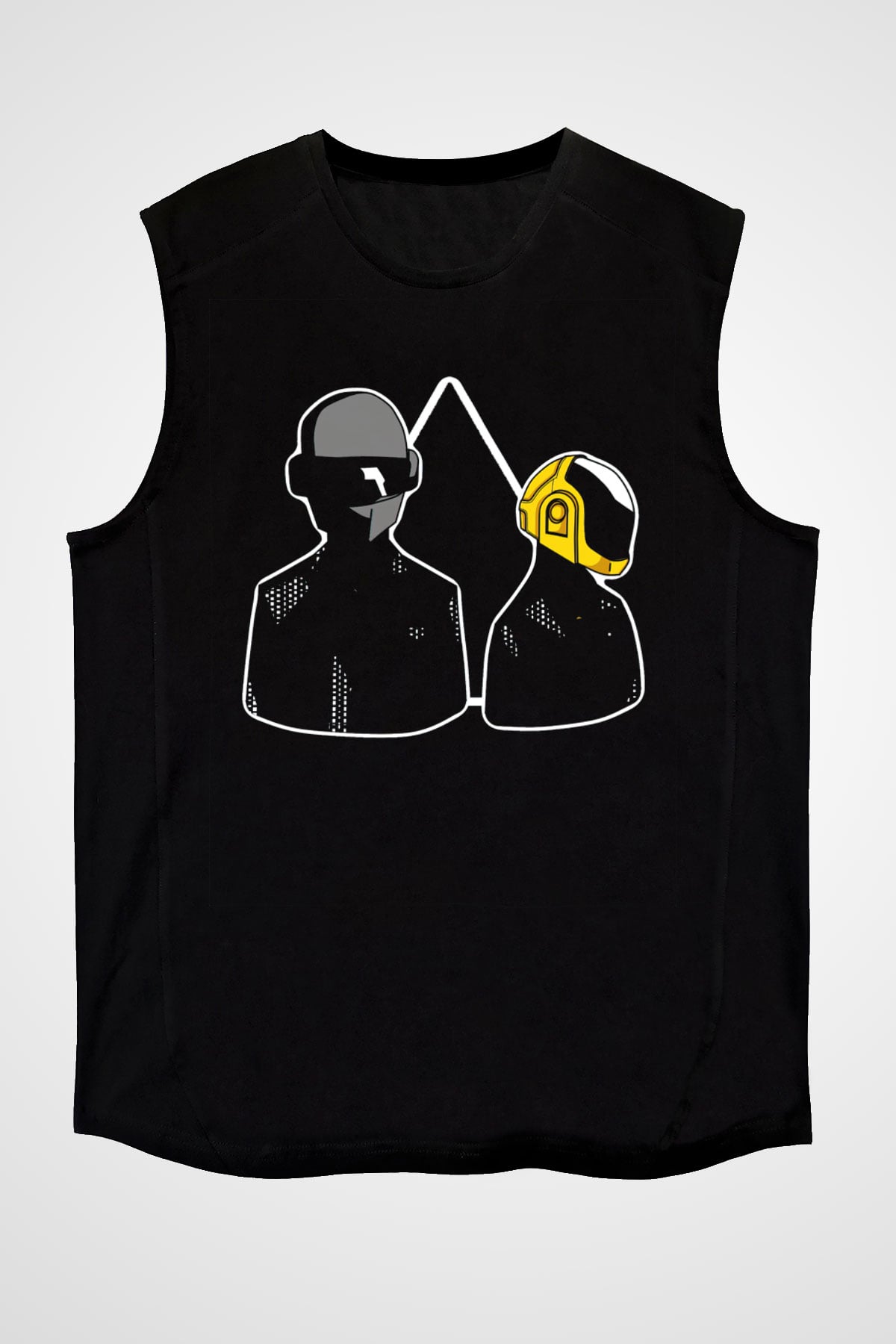 Daft Punk Siyah Unisex Kolsuz Tişört