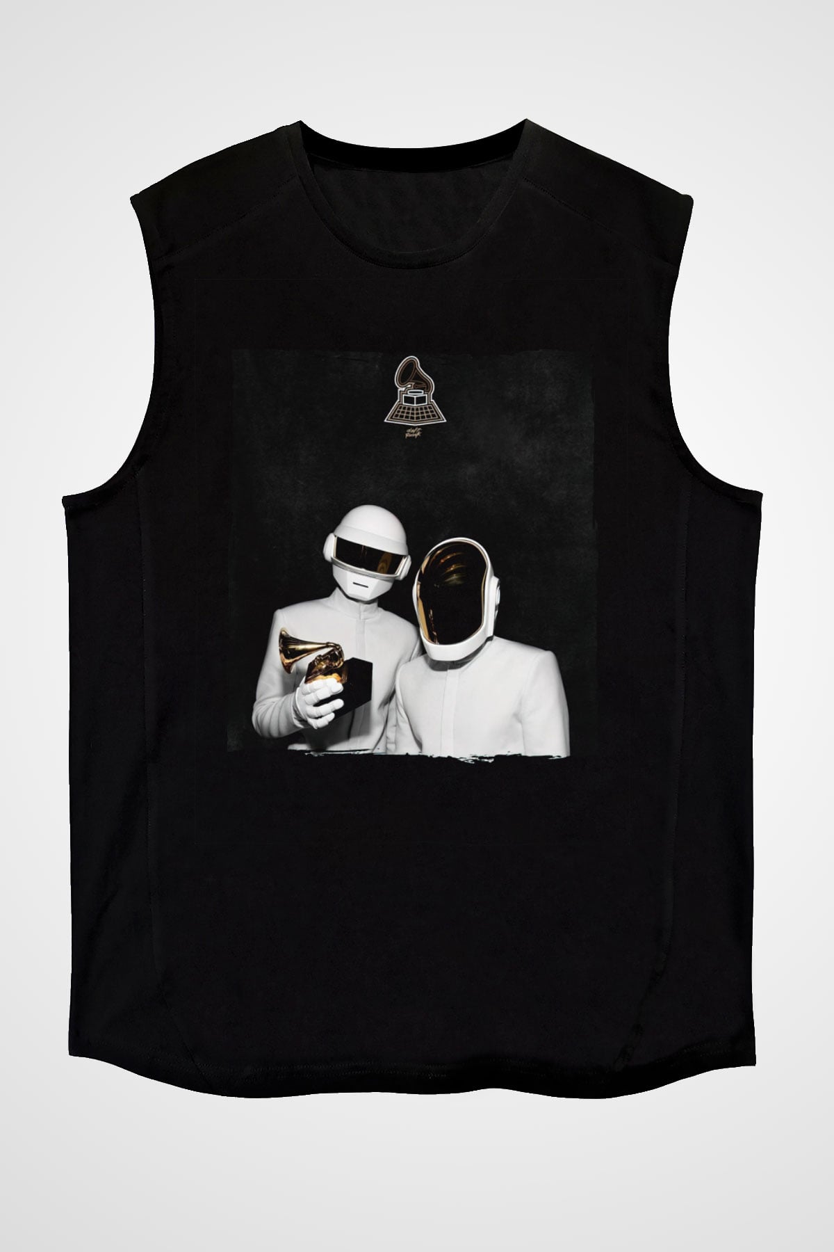 Daft Punk Siyah Unisex Kolsuz Tişört
