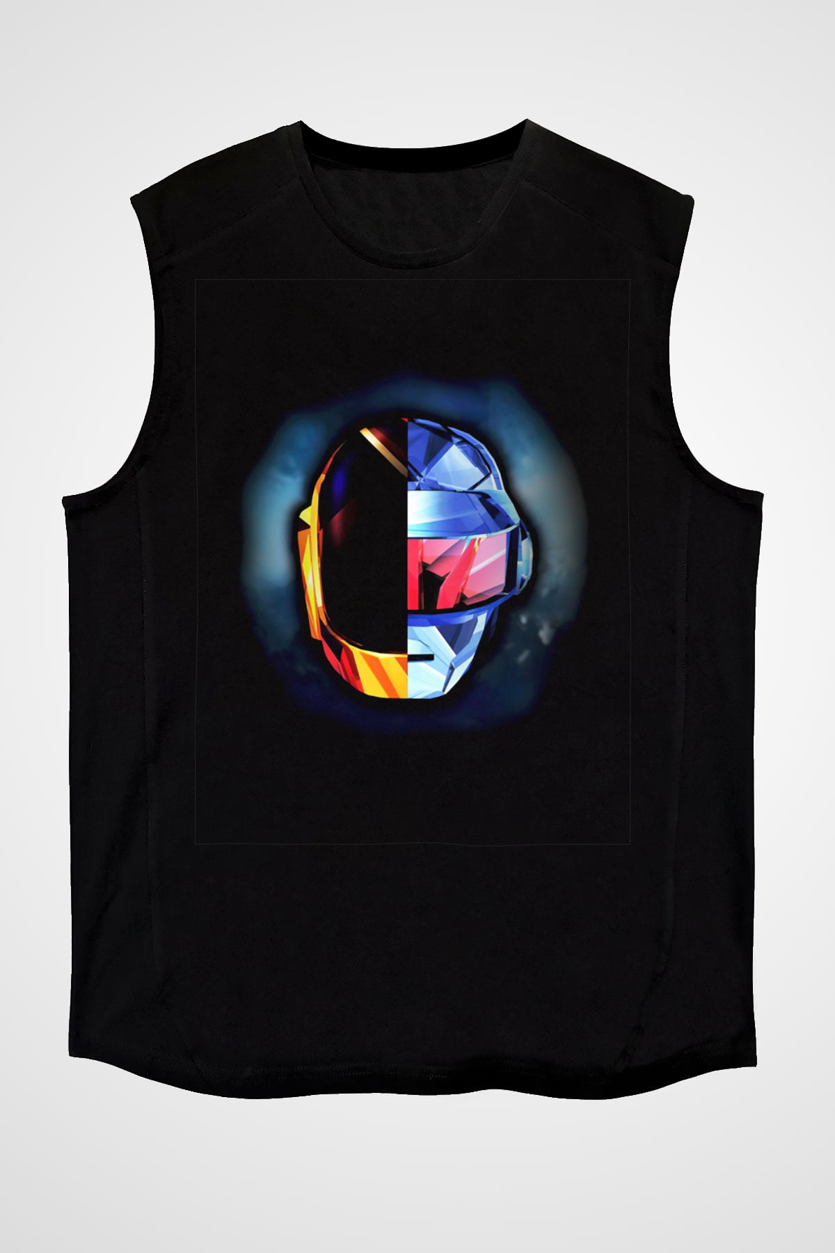 Daft Punk Siyah Unisex Kolsuz Tişört