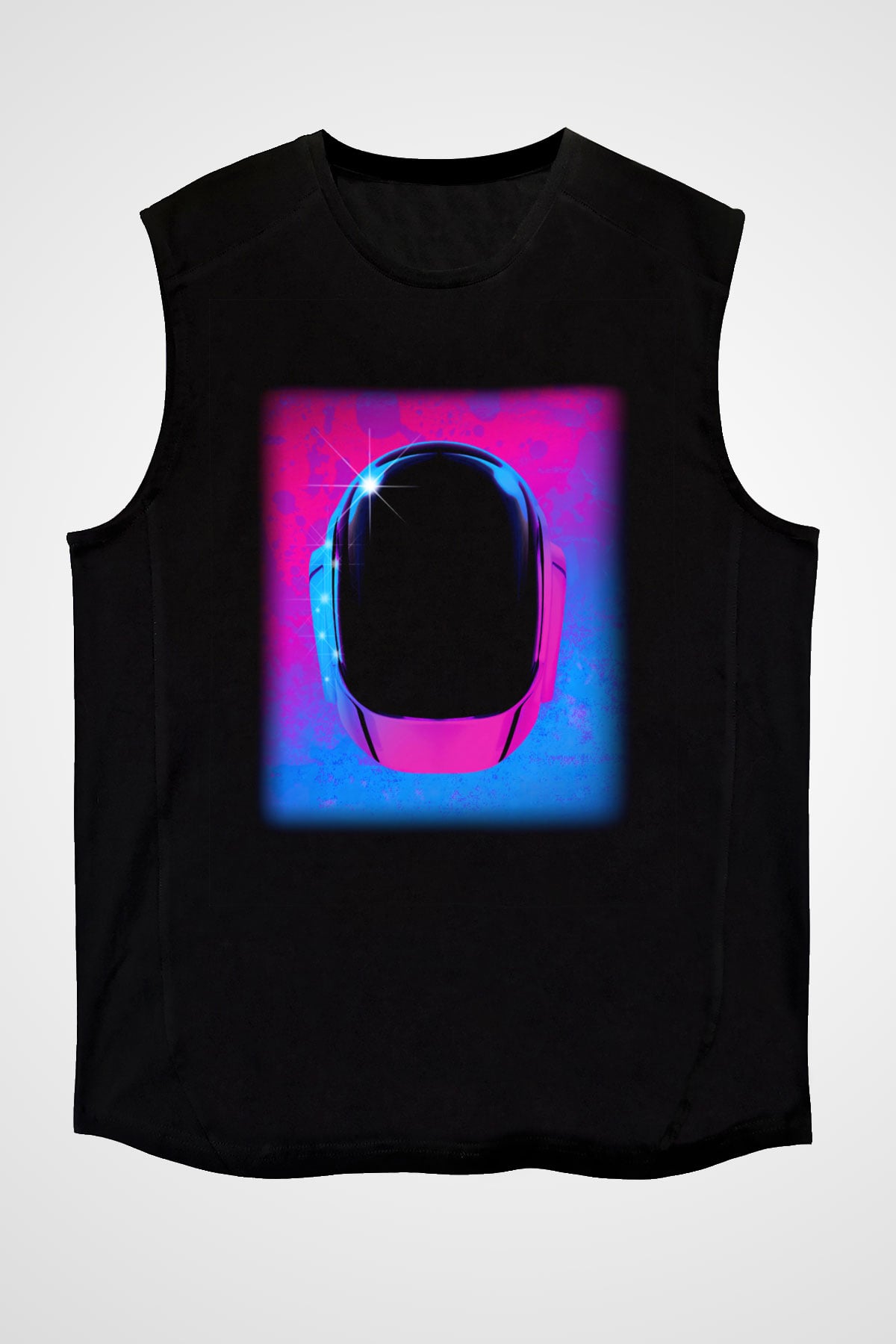 Daft Punk Siyah Unisex Kolsuz Tişört