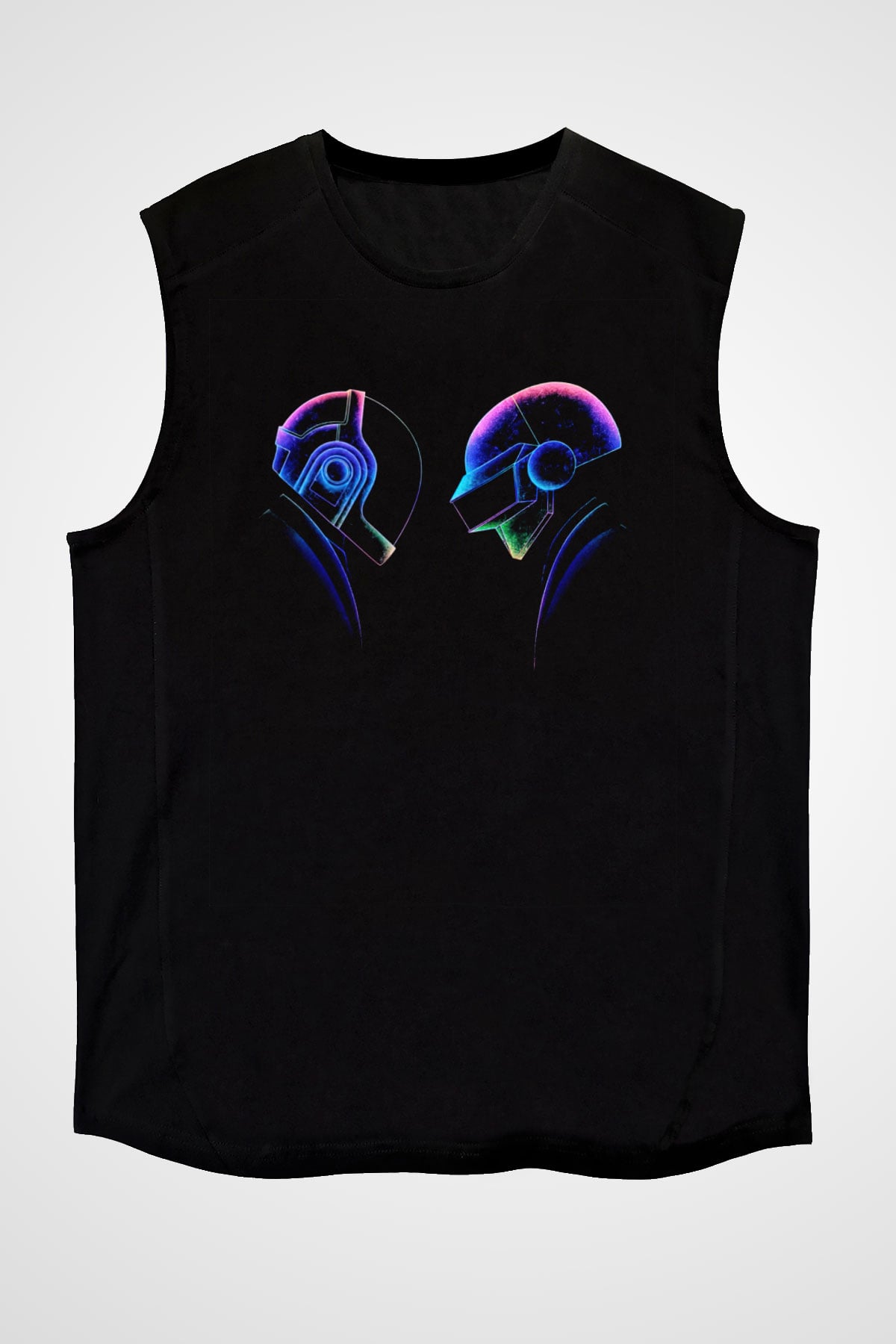 Daft Punk Siyah Unisex Kolsuz Tişört
