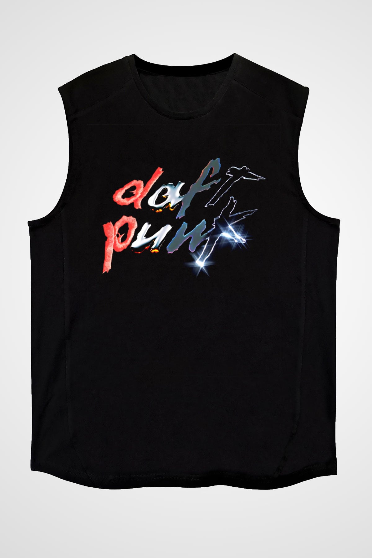 Daft Punk Siyah Unisex Kolsuz Tişört