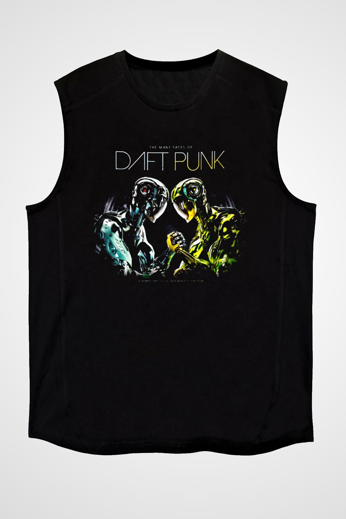 Daft Punk Siyah Unisex Kolsuz Tişört