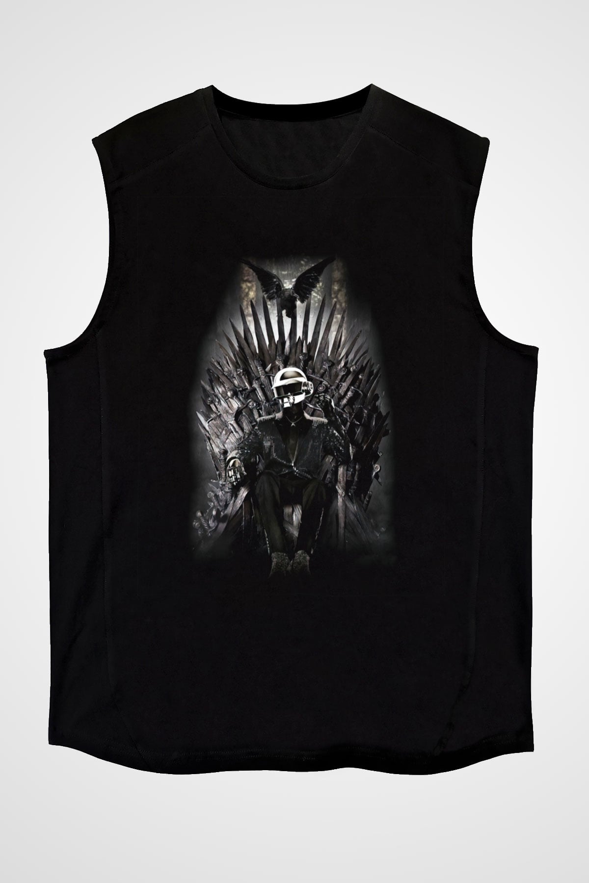 Daft Punk Siyah Unisex Kolsuz Tişört