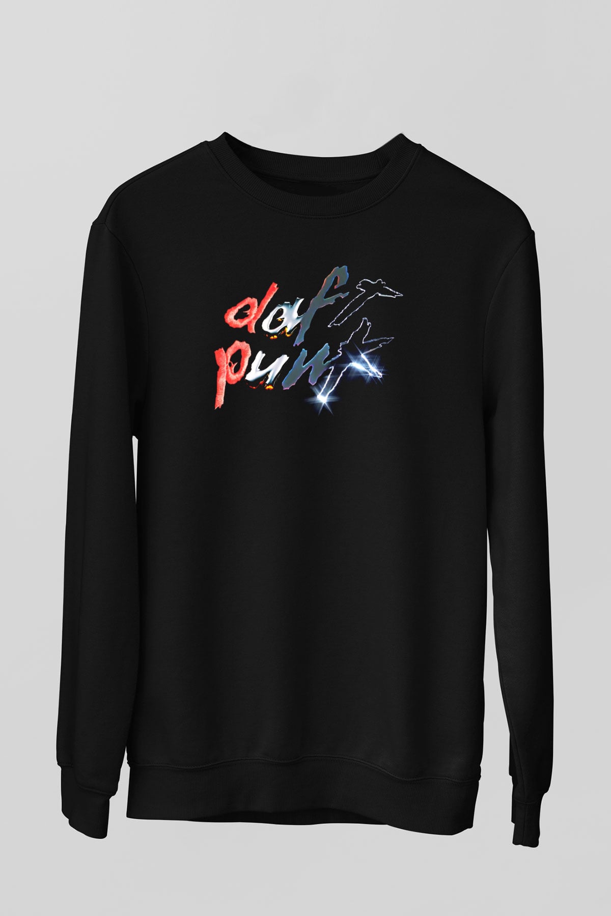 Daft Punk Siyah Unisex Sweatshirt