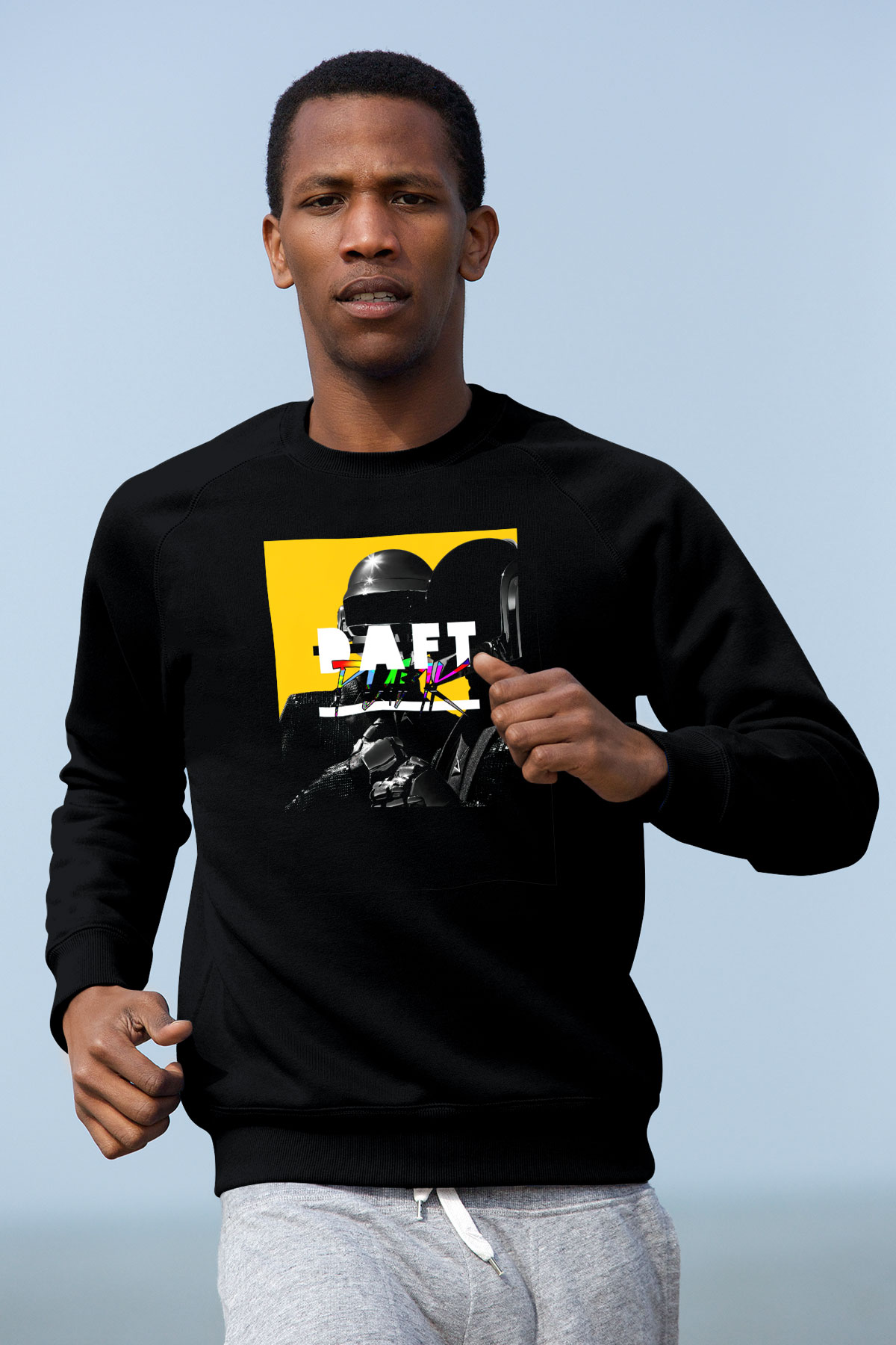 Daft Punk Siyah Unisex Sweatshirt