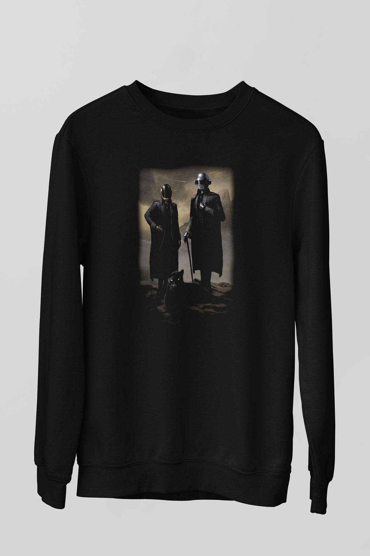 Daft Punk Siyah Unisex Sweatshirt