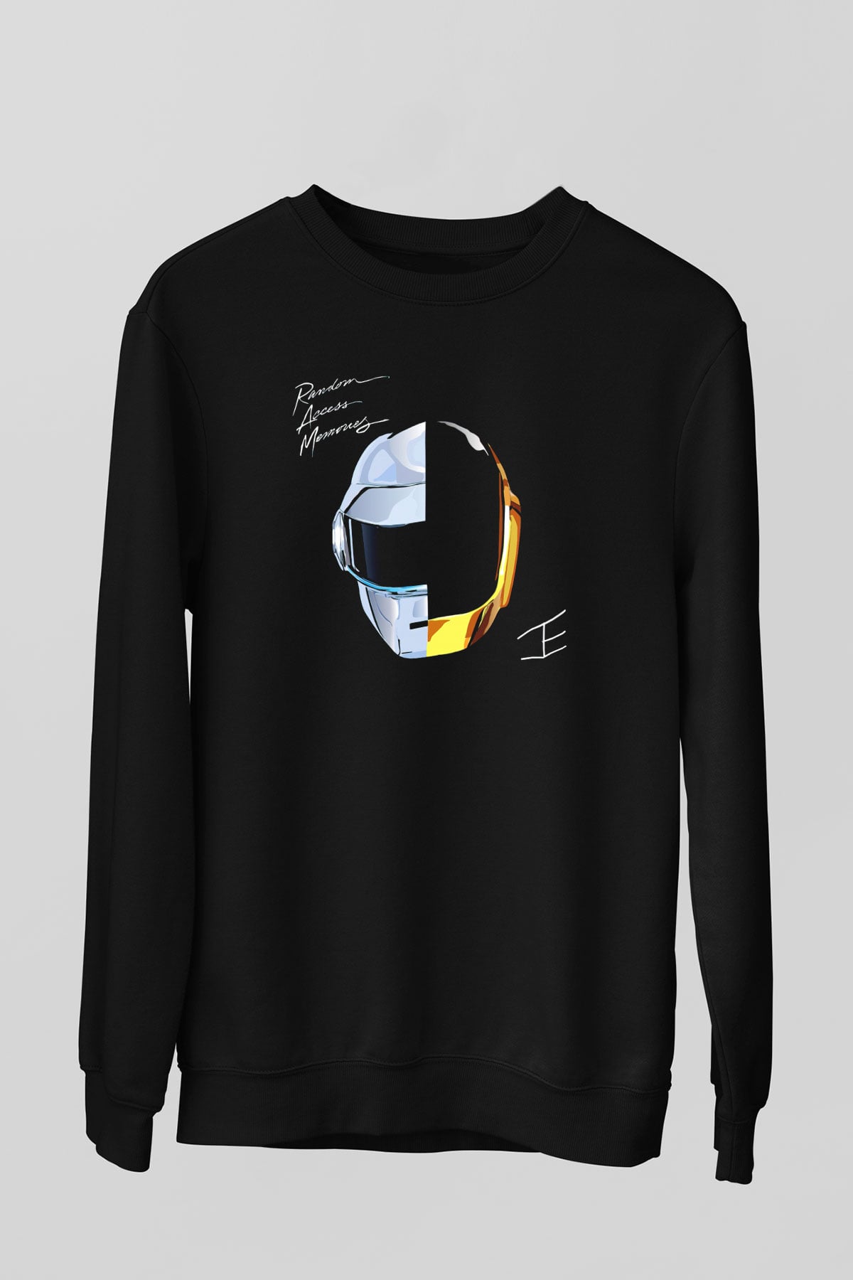 Daft Punk Siyah Unisex Sweatshirt