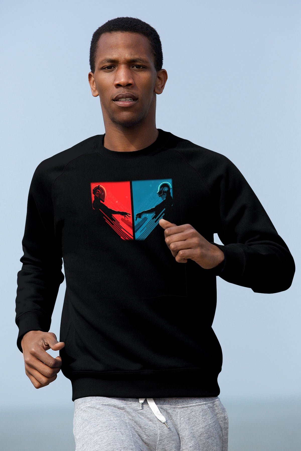 Daft Punk Siyah Unisex Sweatshirt