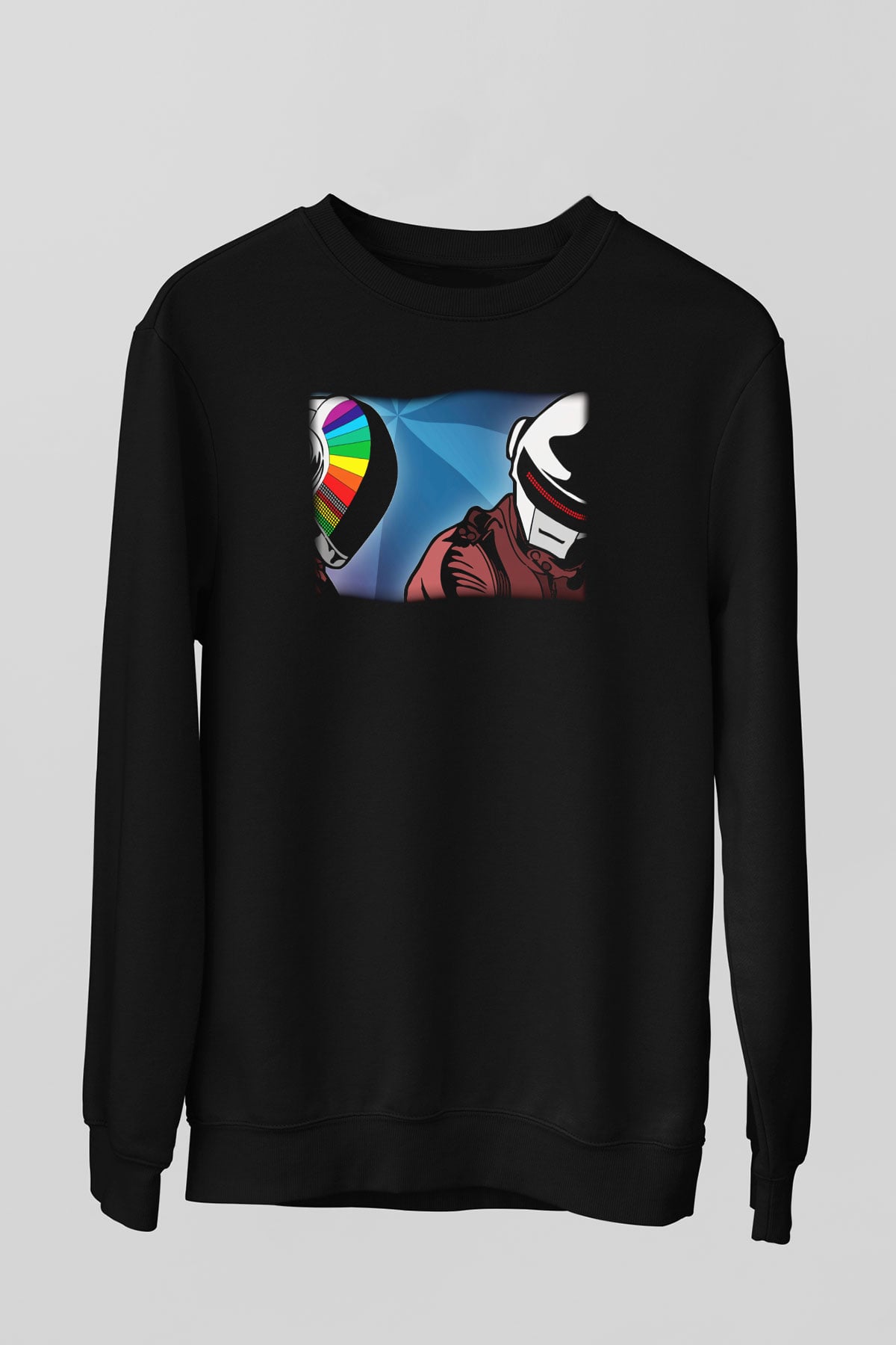 Daft Punk Siyah Unisex Sweatshirt