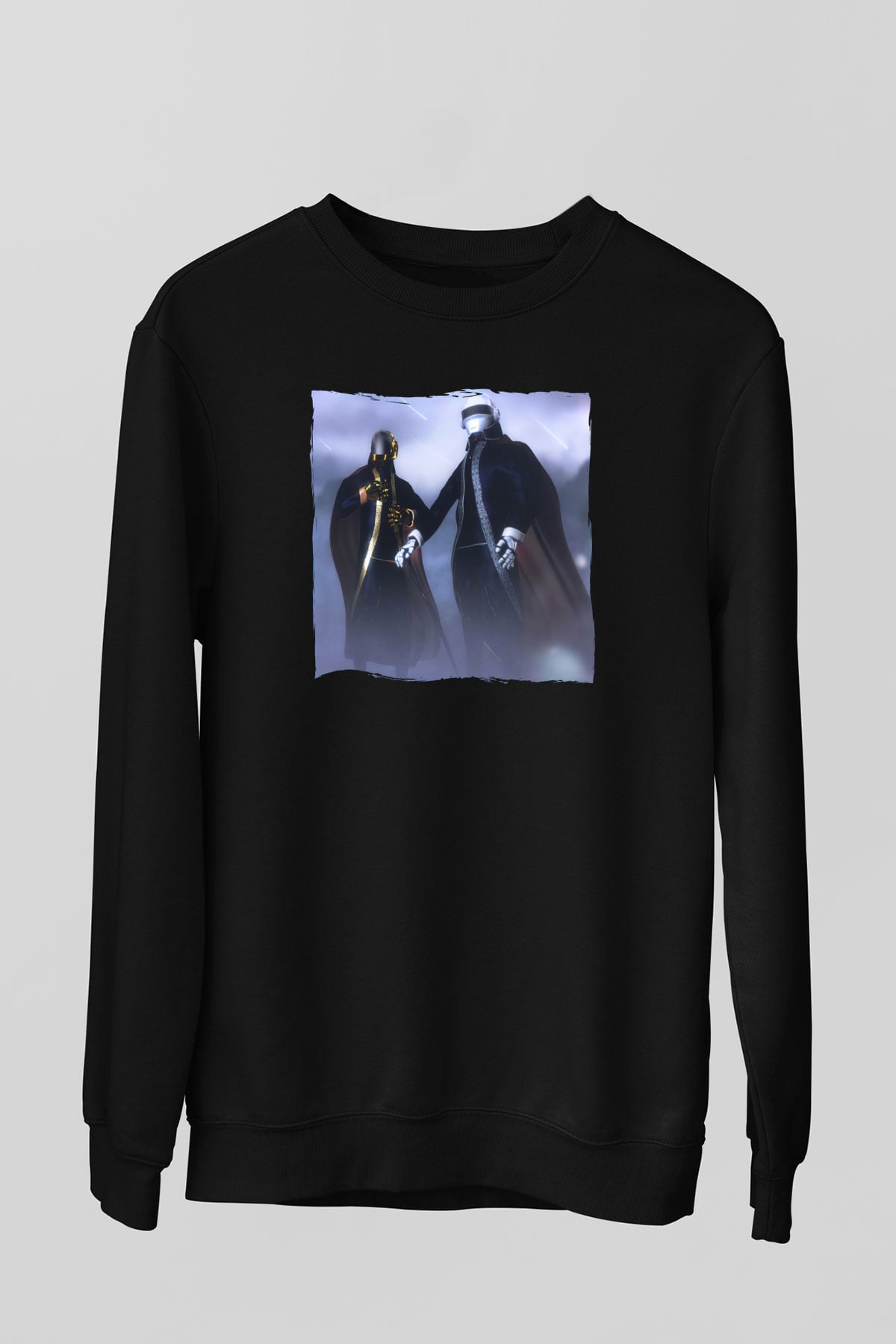 Daft Punk Siyah Unisex Sweatshirt