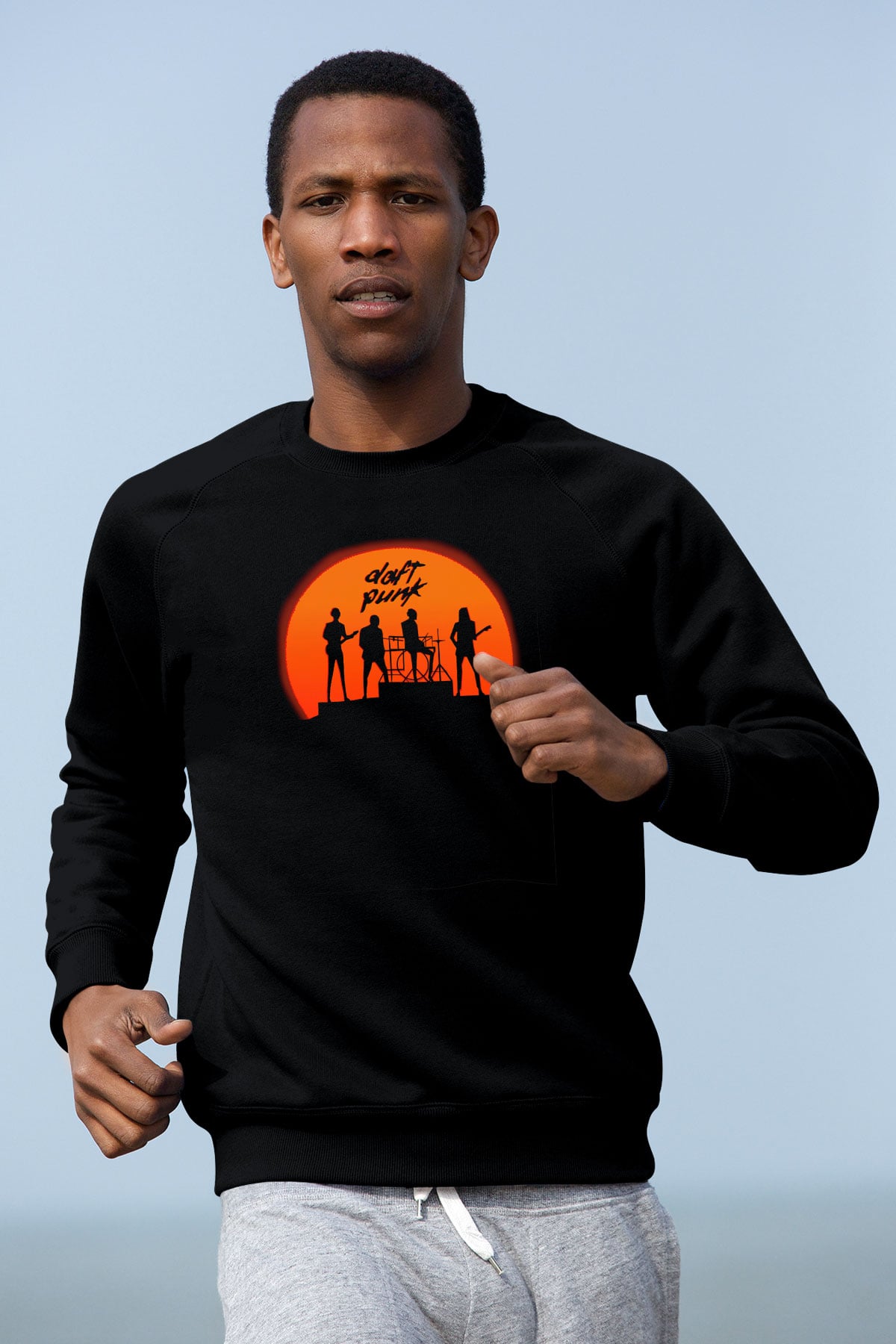 Daft Punk Siyah Unisex Sweatshirt