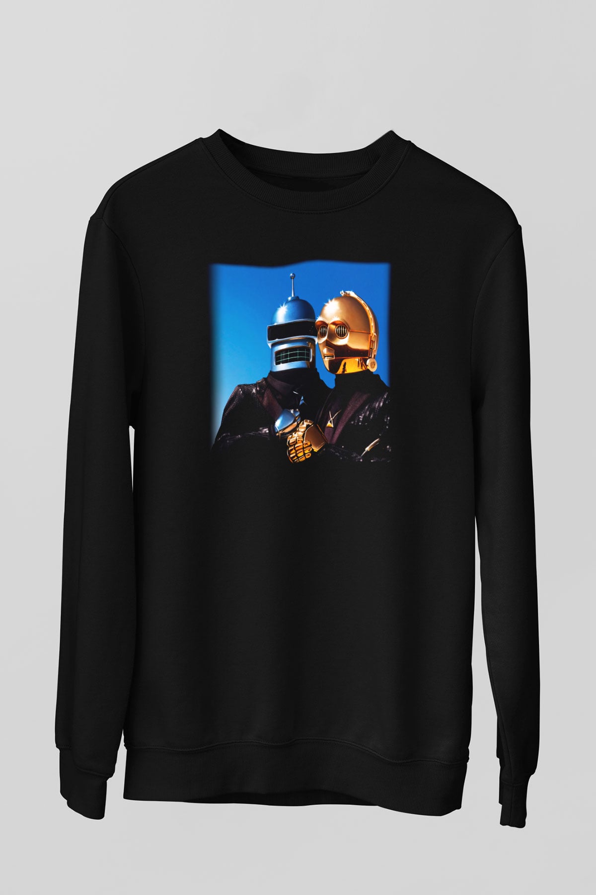 Daft Punk Siyah Unisex Sweatshirt