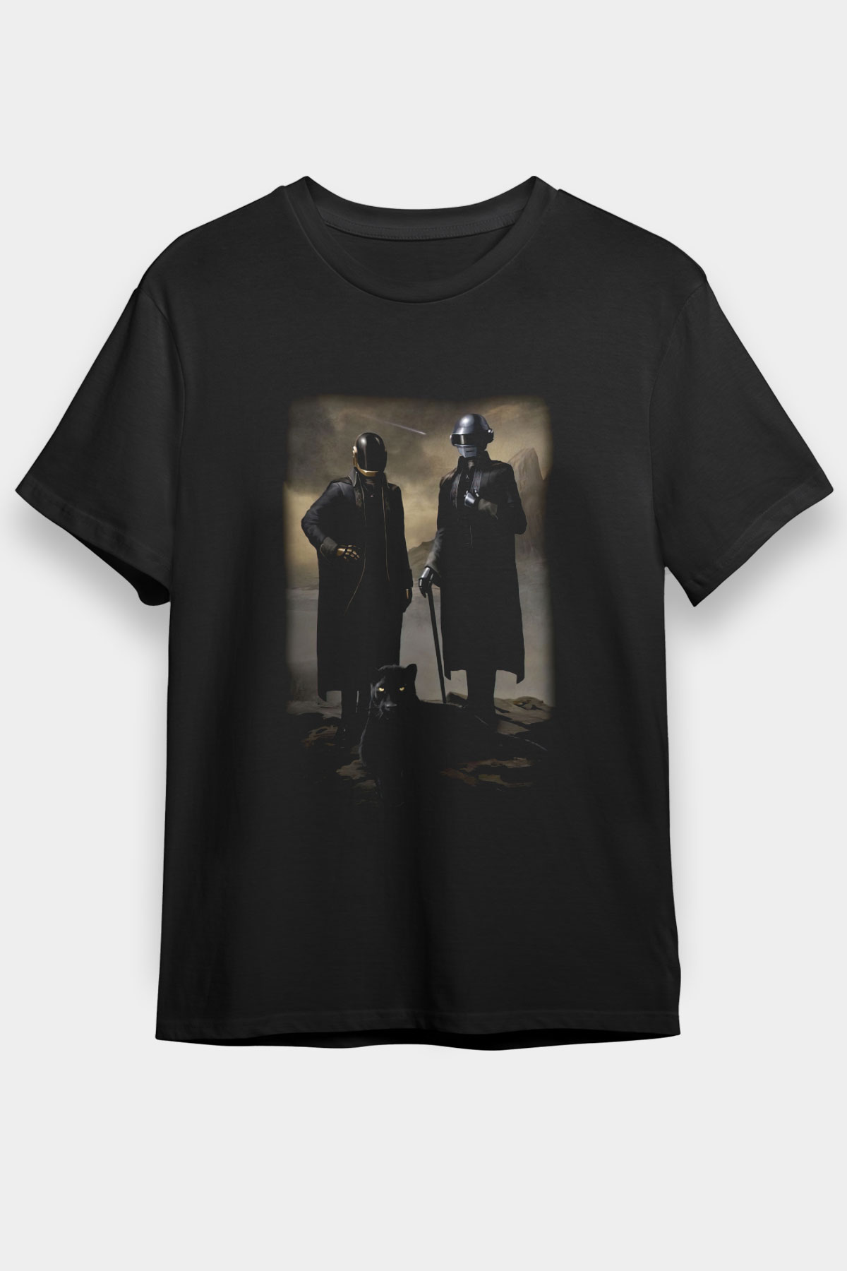 Daft Punk Siyah Unisex Tişört T-Shirt - TişörtFabrikası