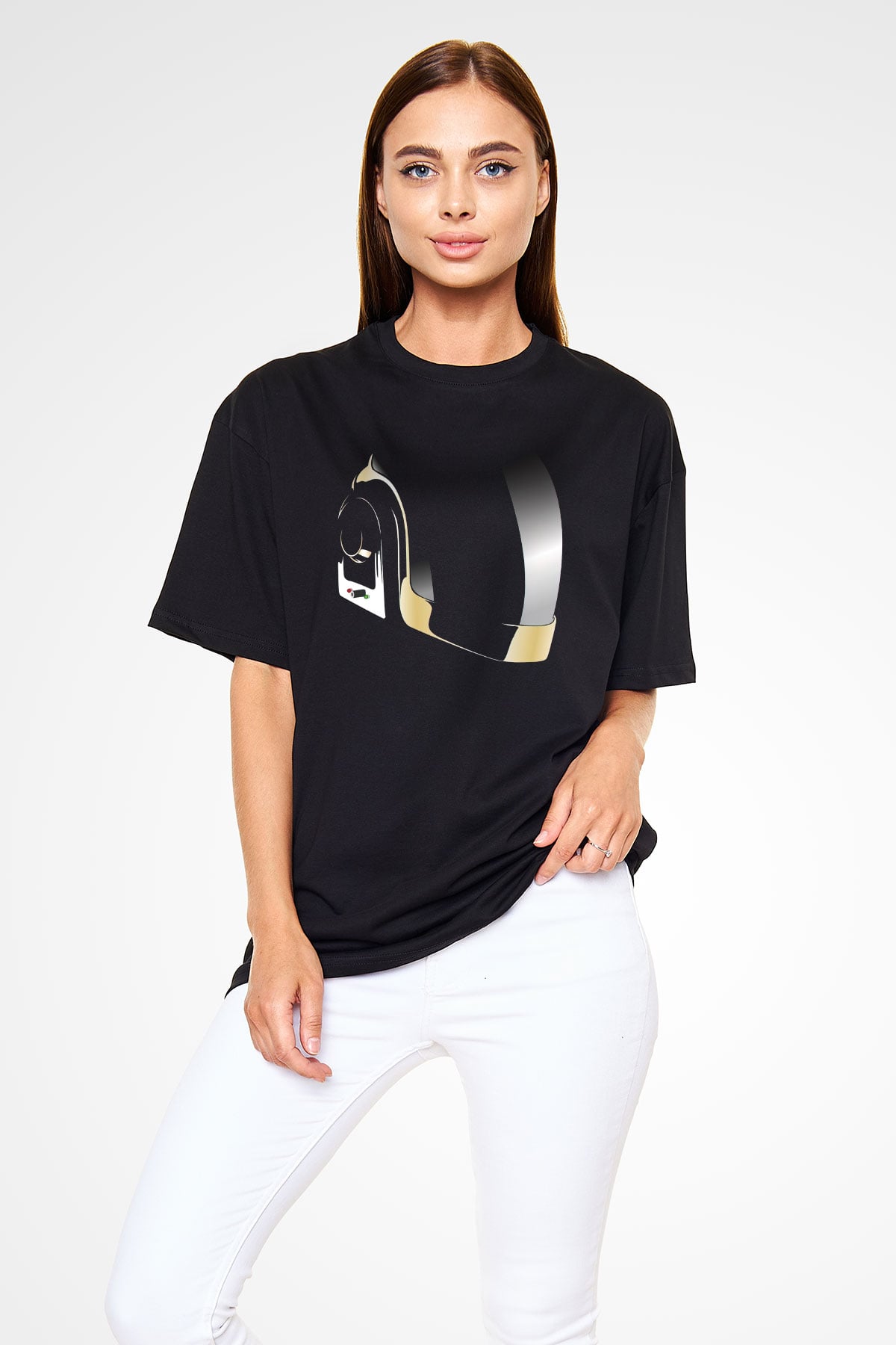 Daft Punk Siyah Unisex Tişört T-Shirt - TişörtFabrikası