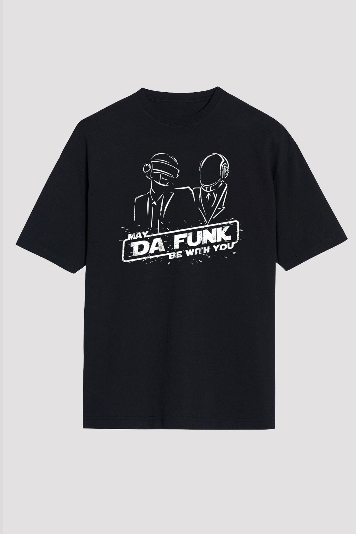 Daft Punk Siyah Unisex Tişört T-Shirt - TişörtFabrikası