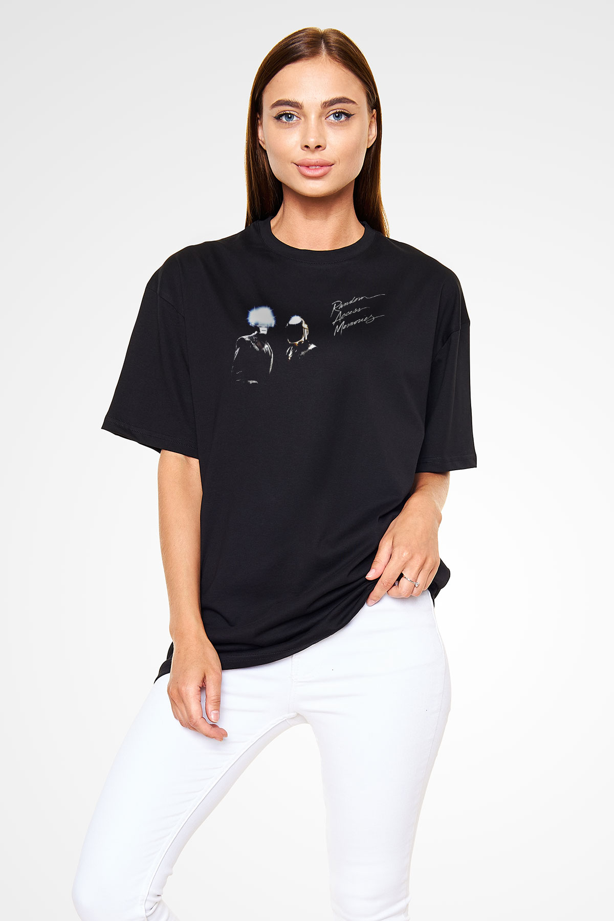 Daft Punk Siyah Unisex Tişört T-Shirt - TişörtFabrikası