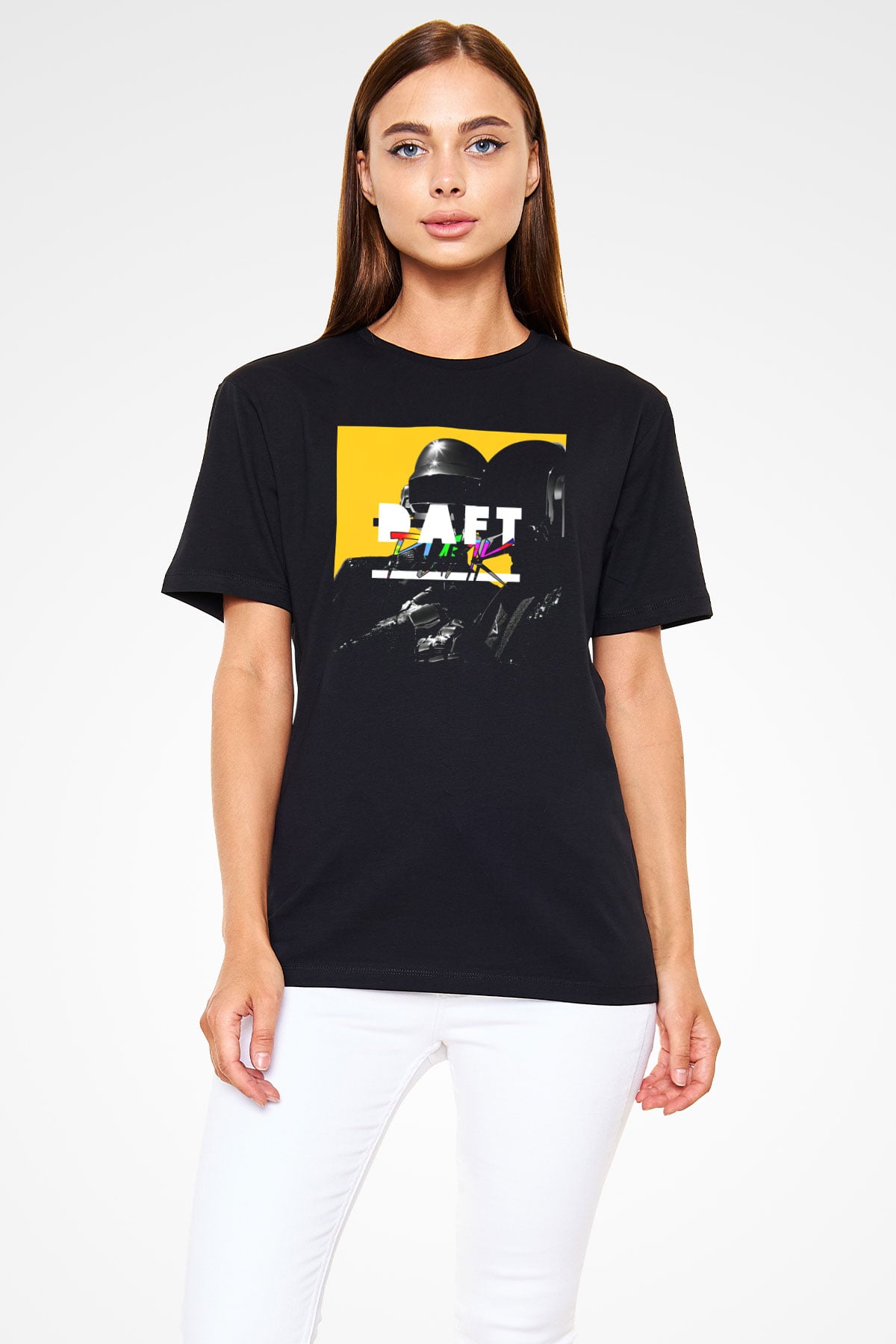 Daft Punk Siyah Unisex Tişört T-Shirt - TişörtFabrikası