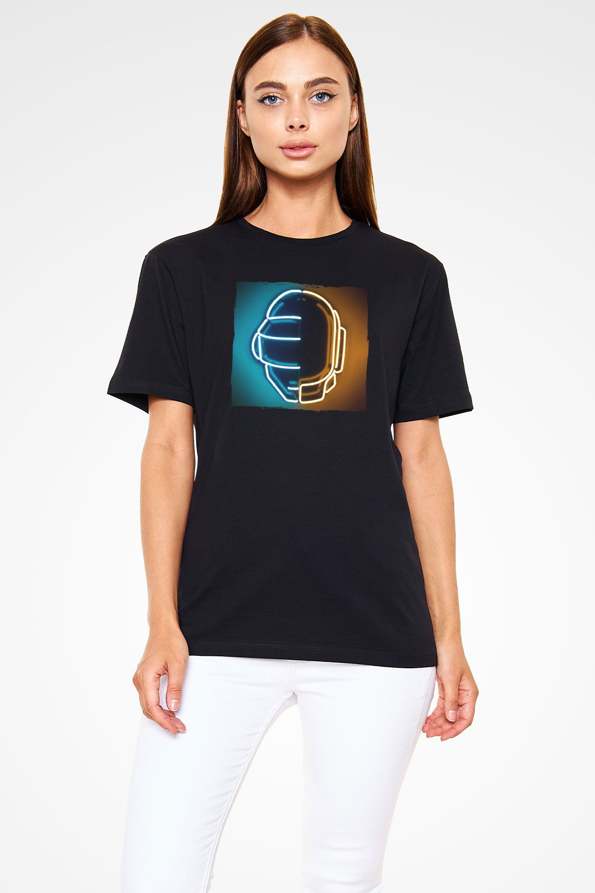 Daft Punk Siyah Unisex Tişört T-Shirt - TişörtFabrikası