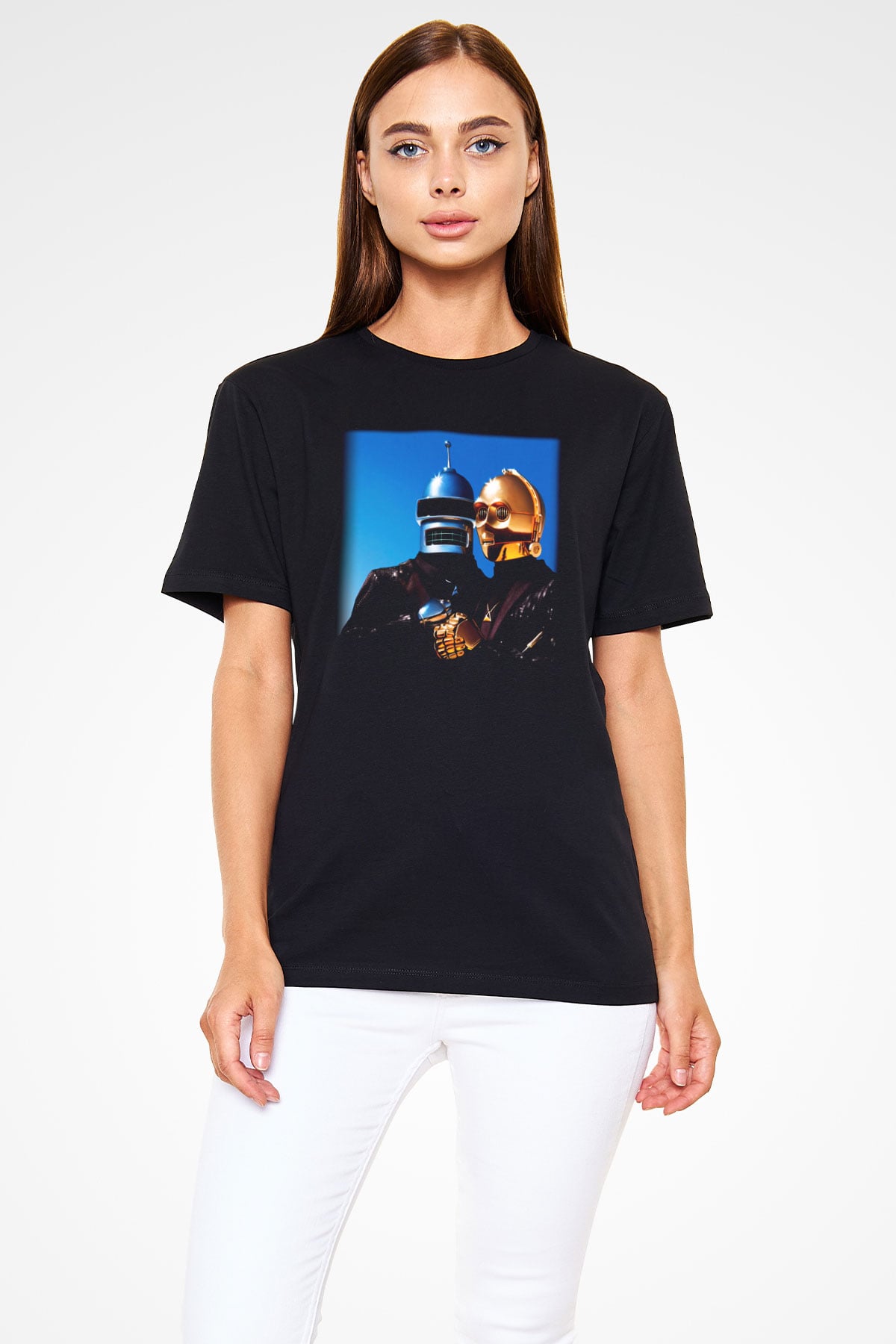 Daft Punk Siyah Unisex Tişört T-Shirt - TişörtFabrikası