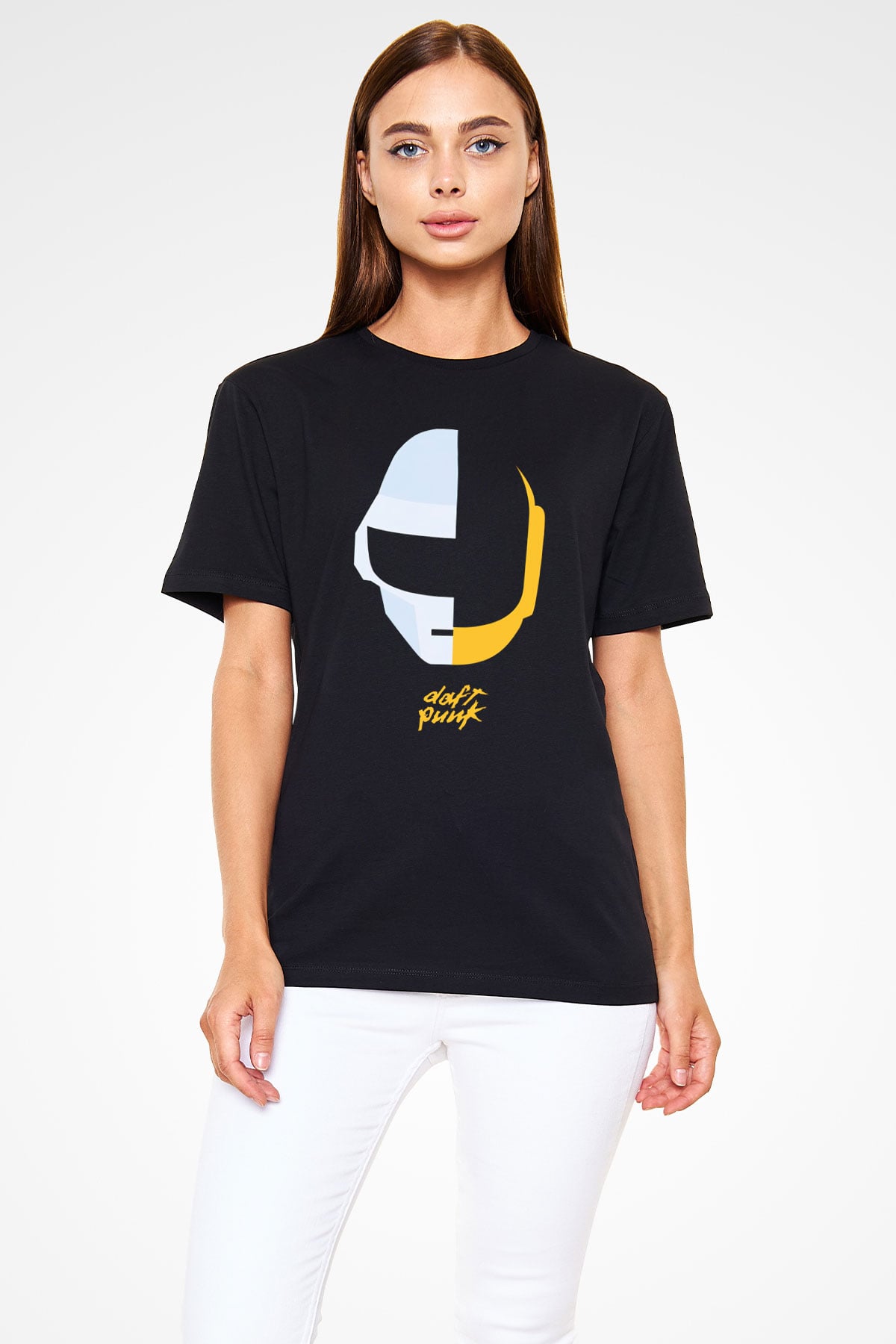 Daft Punk Siyah Unisex Tişört T-Shirt - TişörtFabrikası