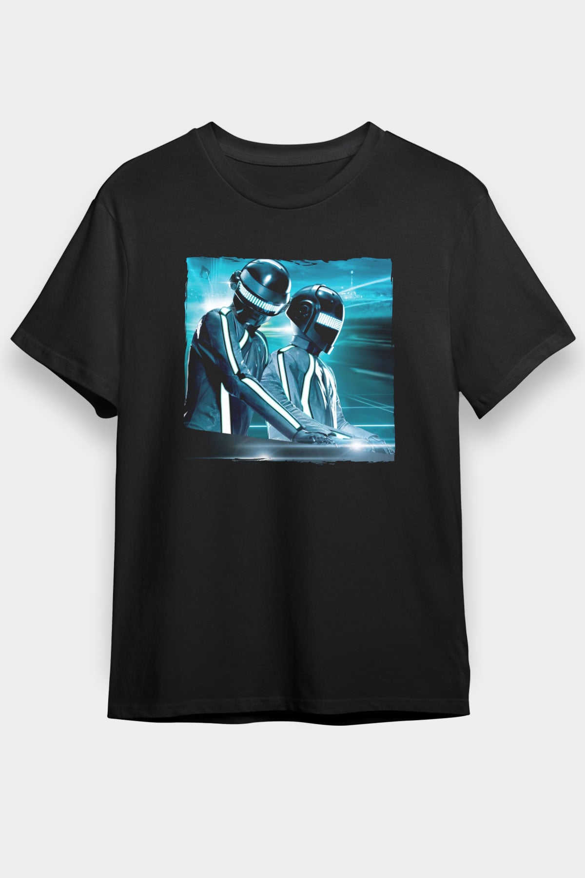 Daft Punk Siyah Unisex Tişört T-Shirt - TişörtFabrikası