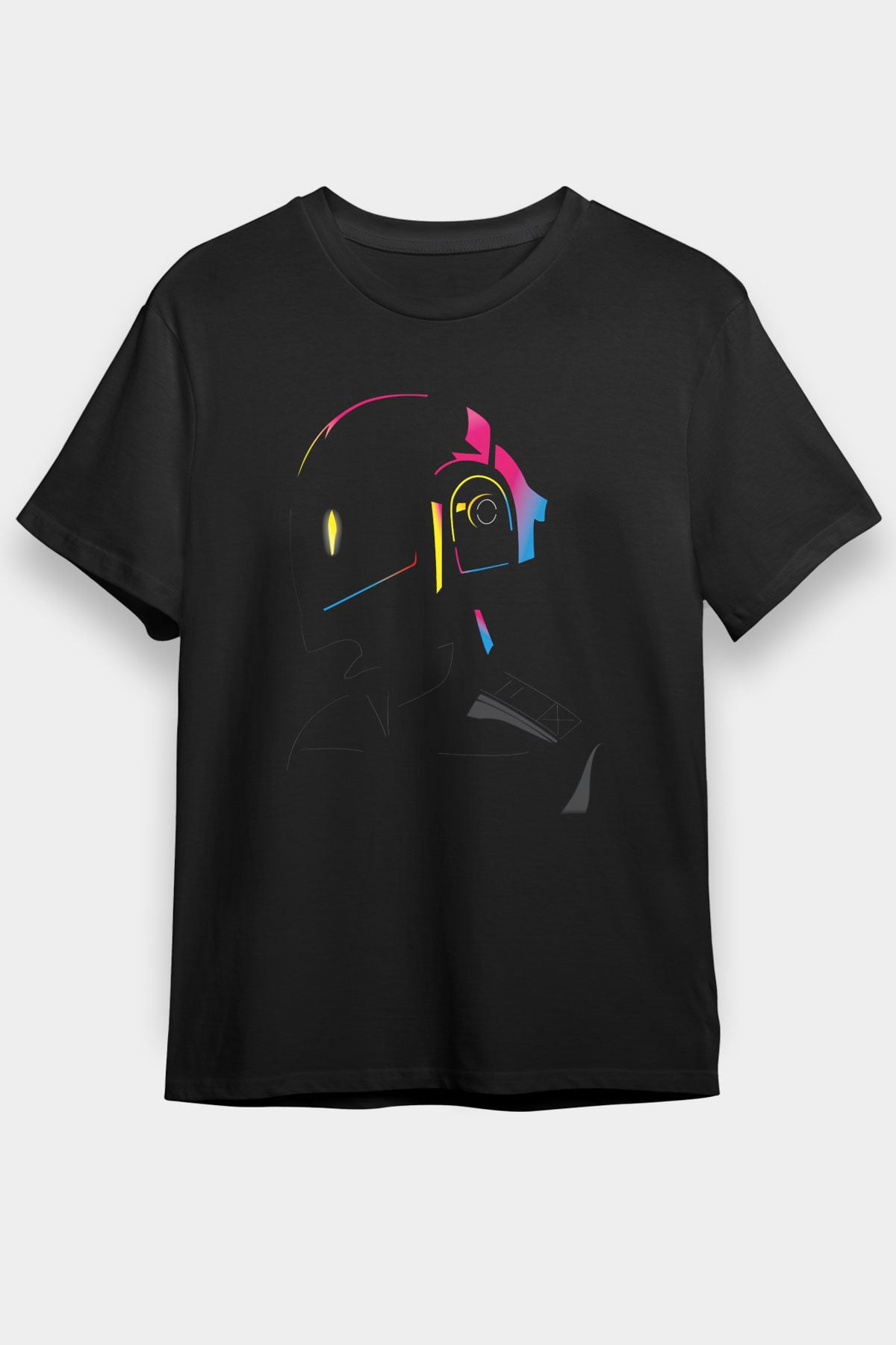 Daft Punk Siyah Unisex Tişört T-Shirt - TişörtFabrikası