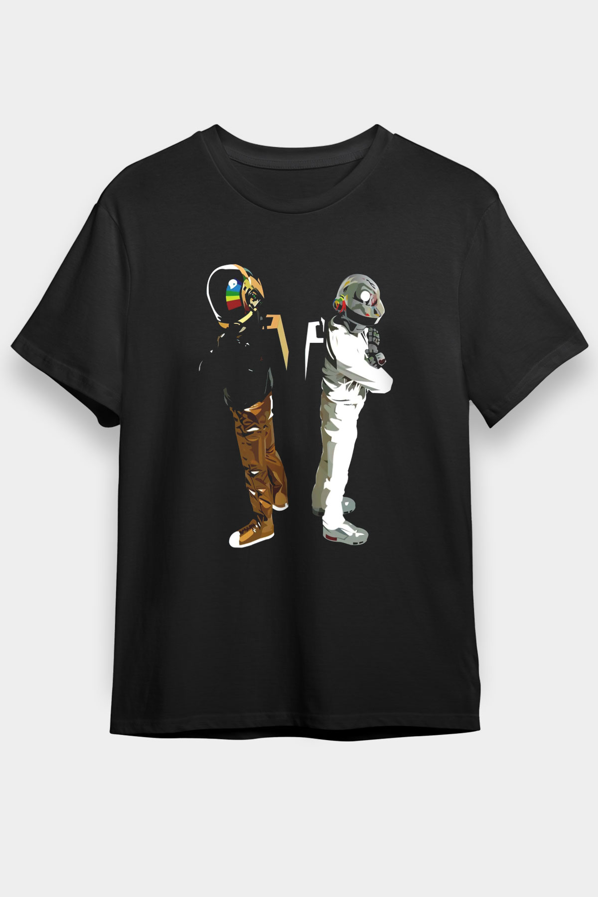 Daft Punk Siyah Unisex Tişört T-Shirt - TişörtFabrikası