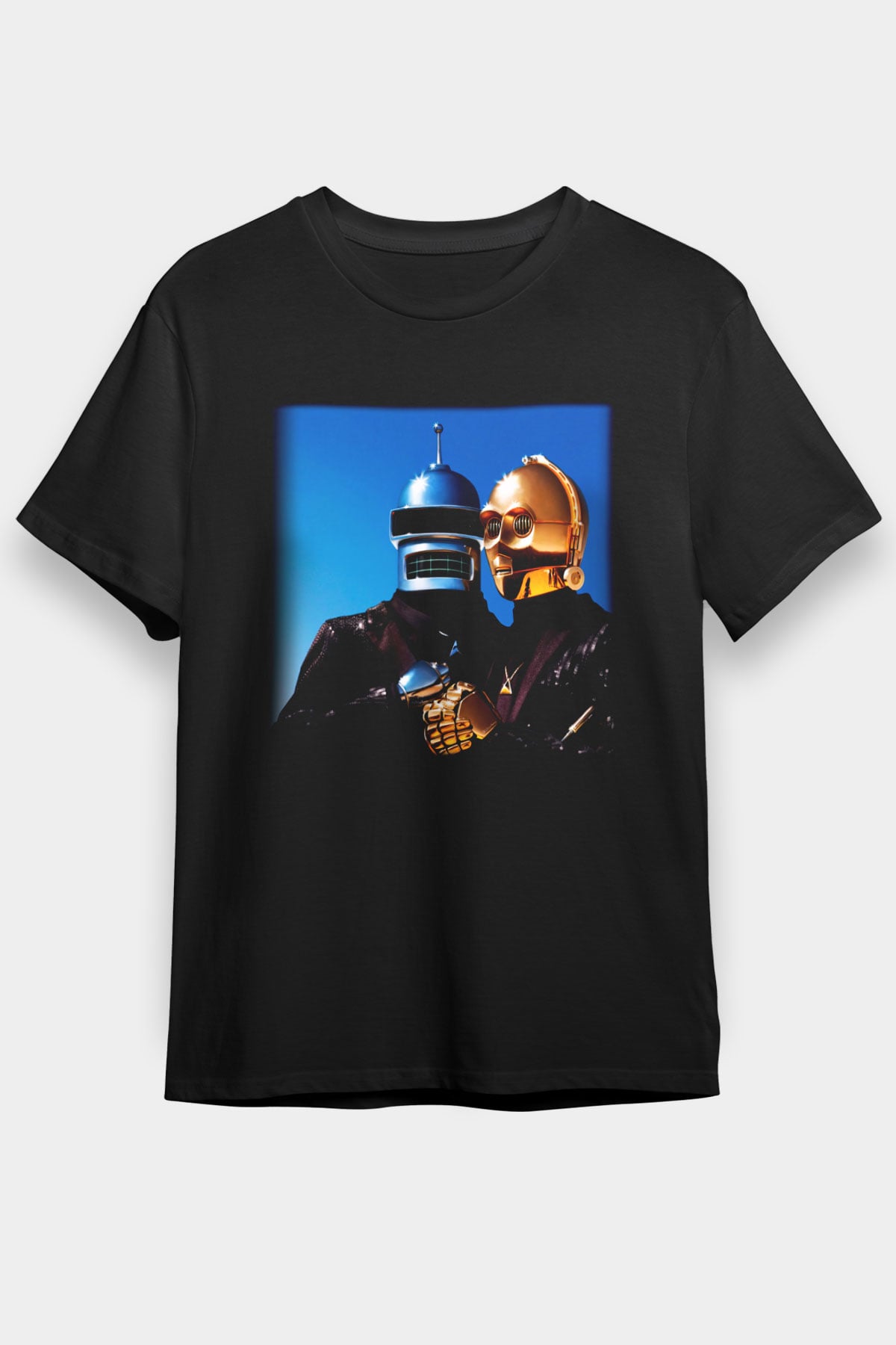 Daft Punk Siyah Unisex Tişört T-Shirt - TişörtFabrikası