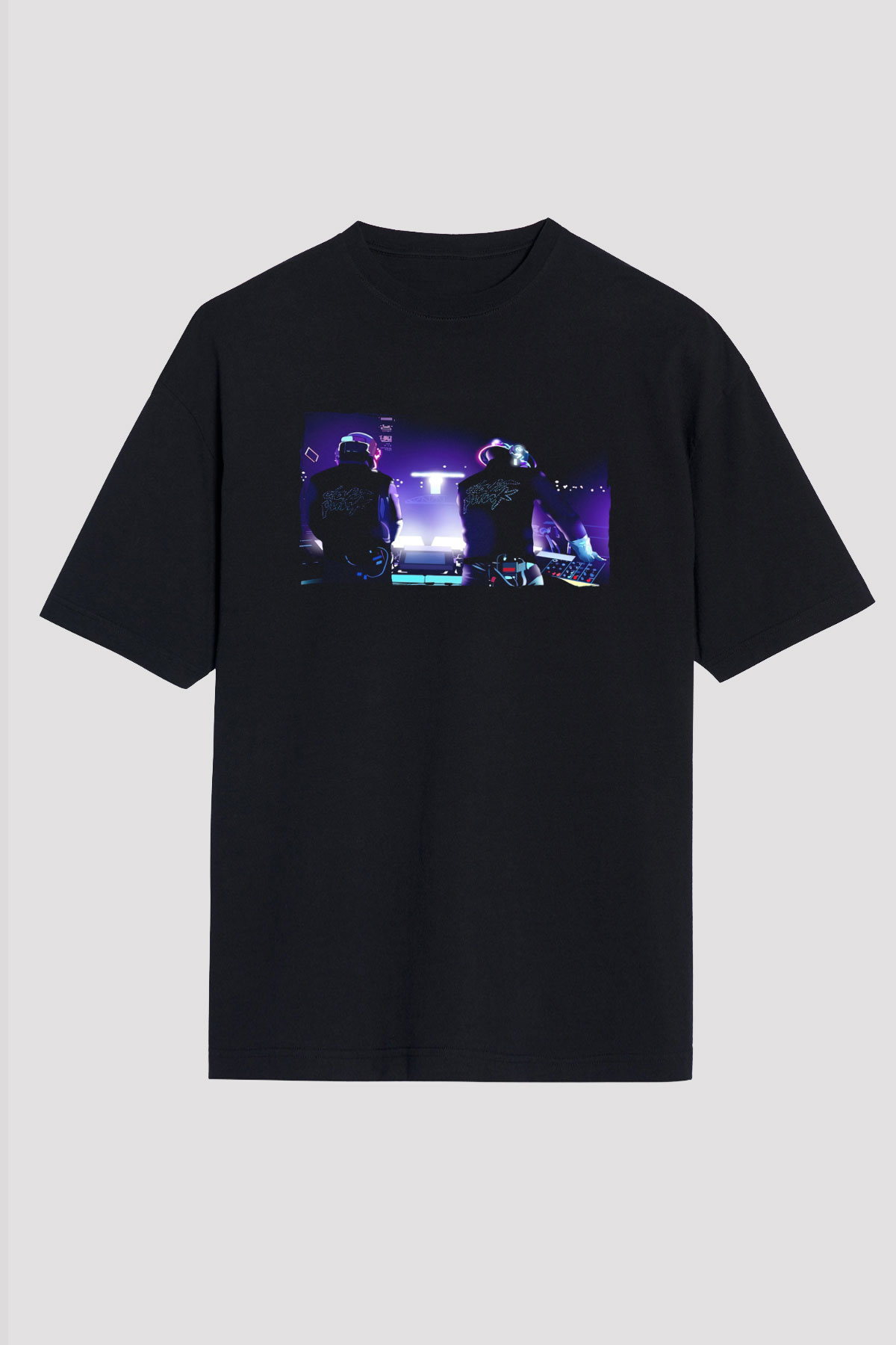 Daft Punk Siyah Unisex Tişört T-Shirt - TişörtFabrikası
