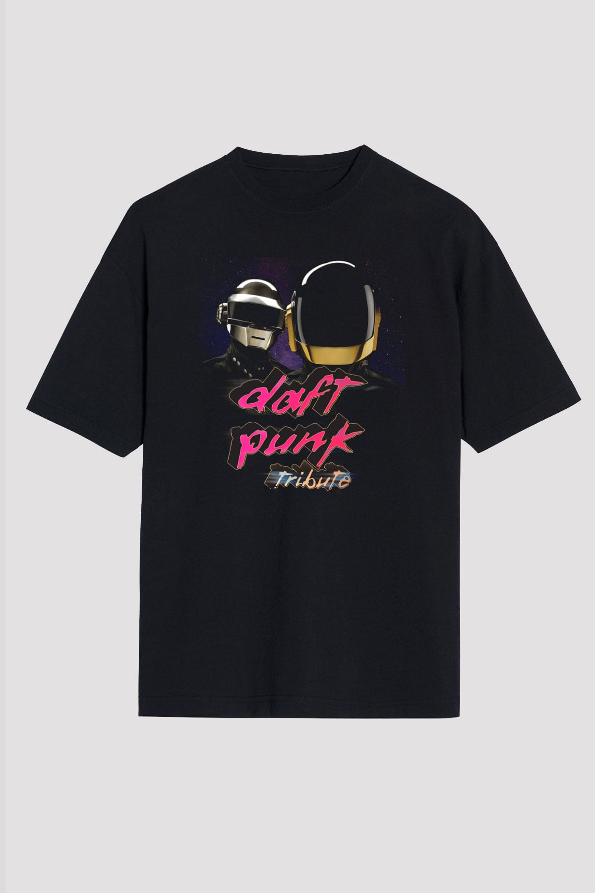 Daft Punk Siyah Unisex Tişört T-Shirt - TişörtFabrikası