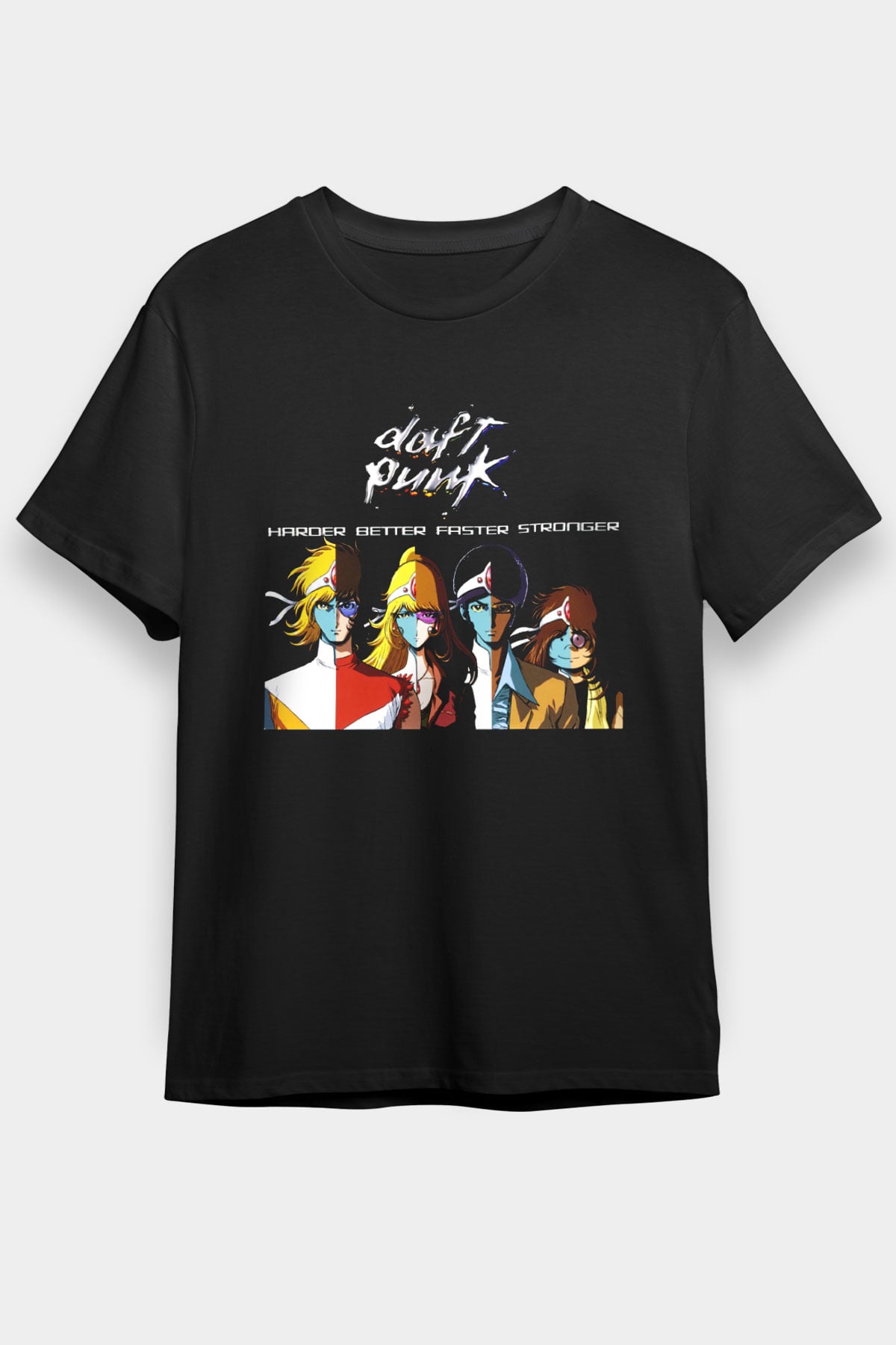 Daft Punk Siyah Unisex Tişört T-Shirt - TişörtFabrikası