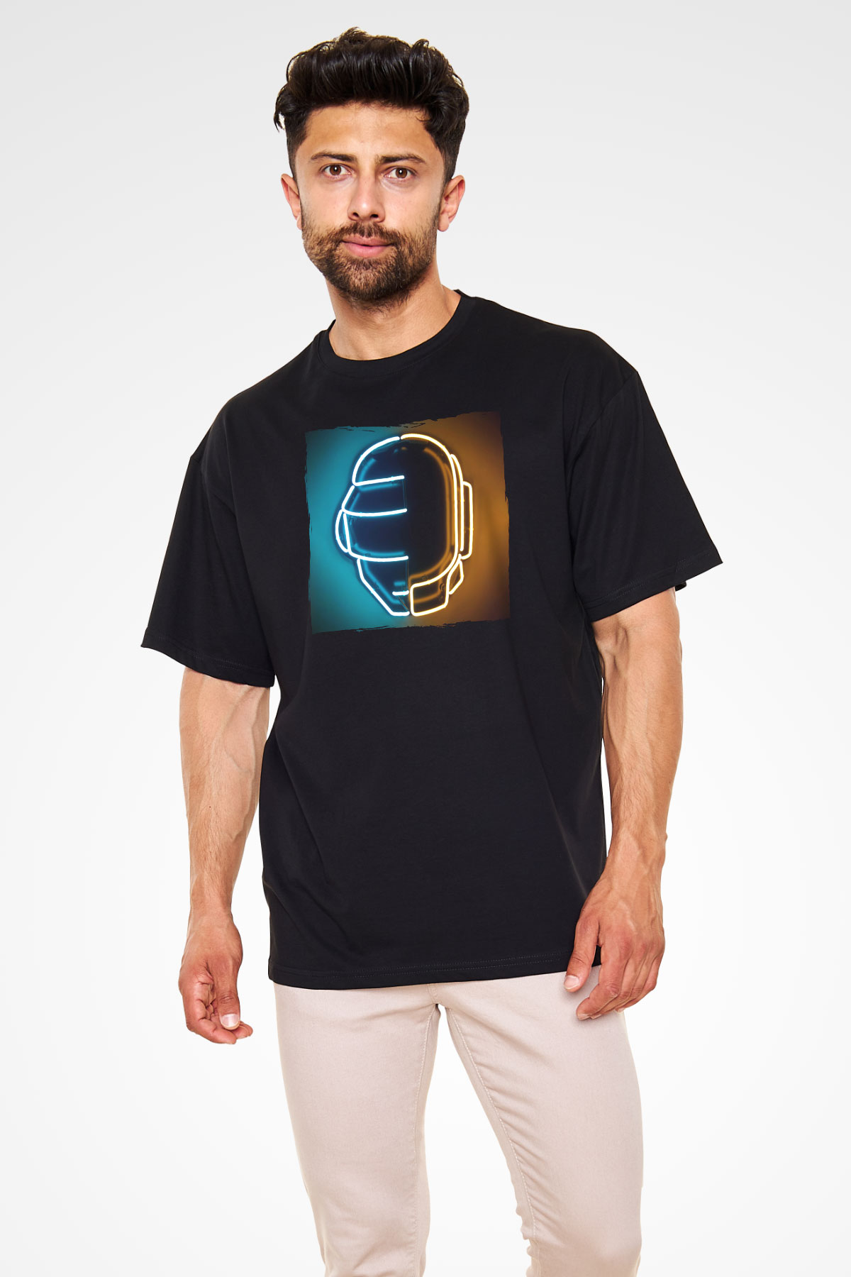 Daft Punk Siyah Unisex Tişört T-Shirt - TişörtFabrikası