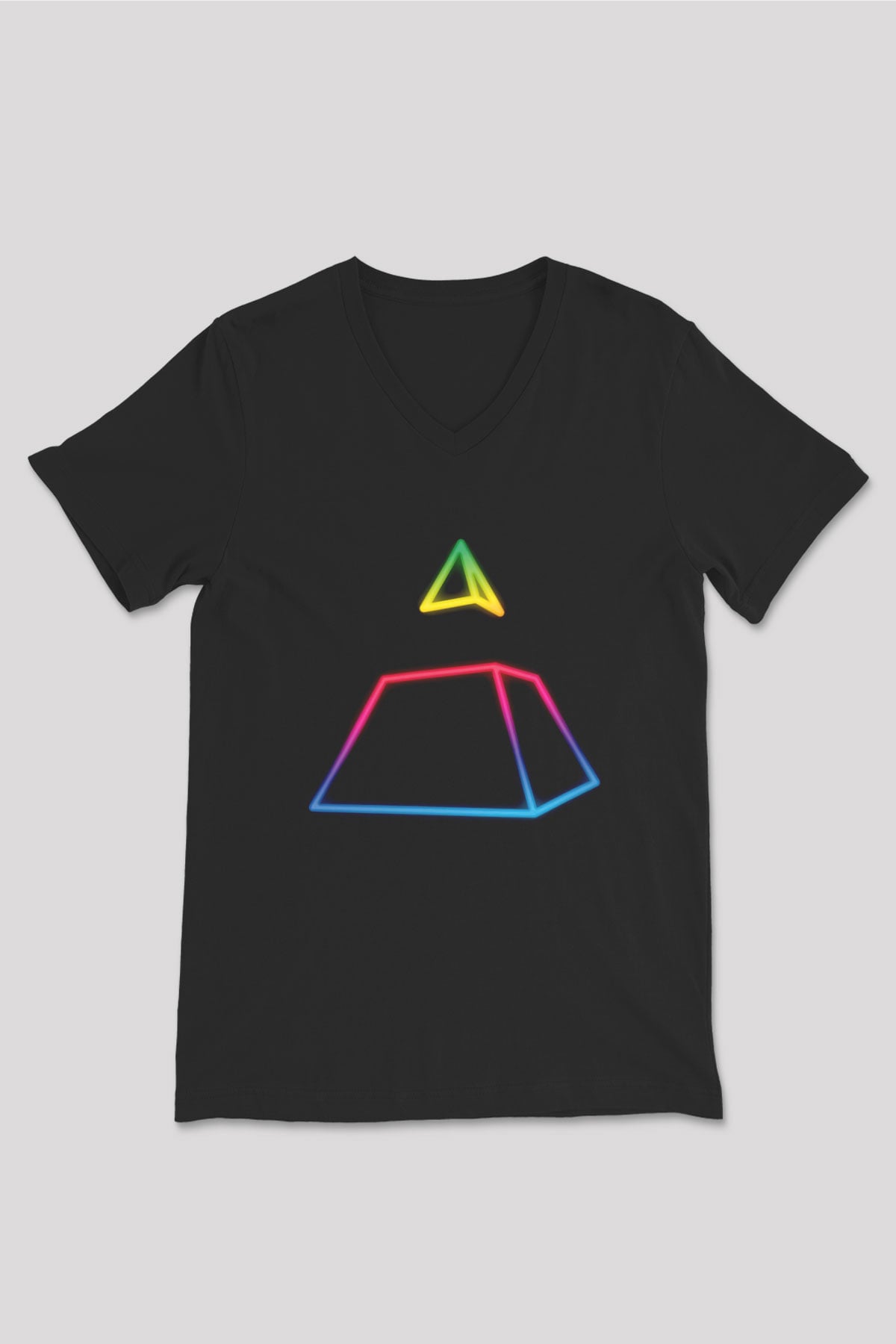 Daft Punk Siyah Unisex V Yaka Tişört