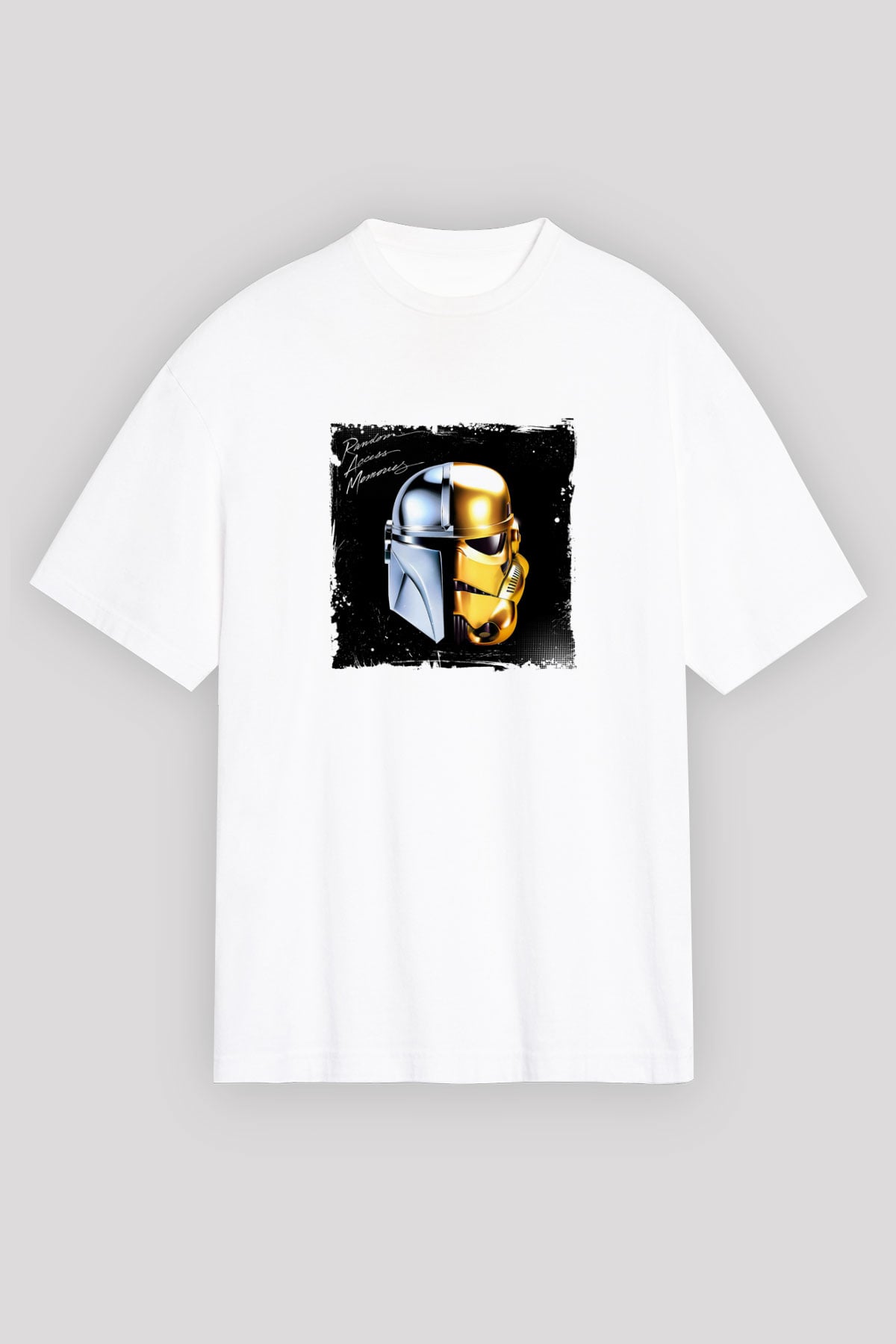 Daft PunkBaskılı Beyaz Tişört