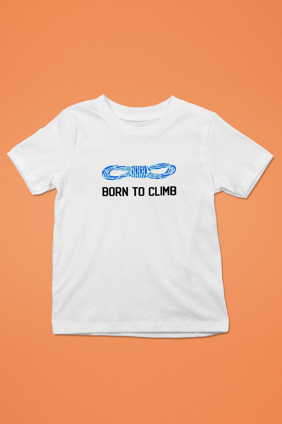 Dağcılık Baskılı Unisex Beyaz Çocuk Tişört - Tshirt