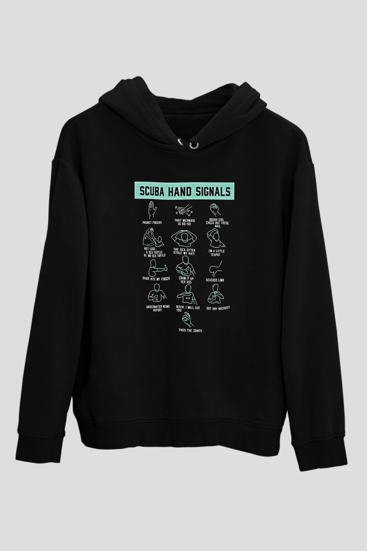 Dağcılık - Mountaineering Baskılı Unisex Siyah Hoodie