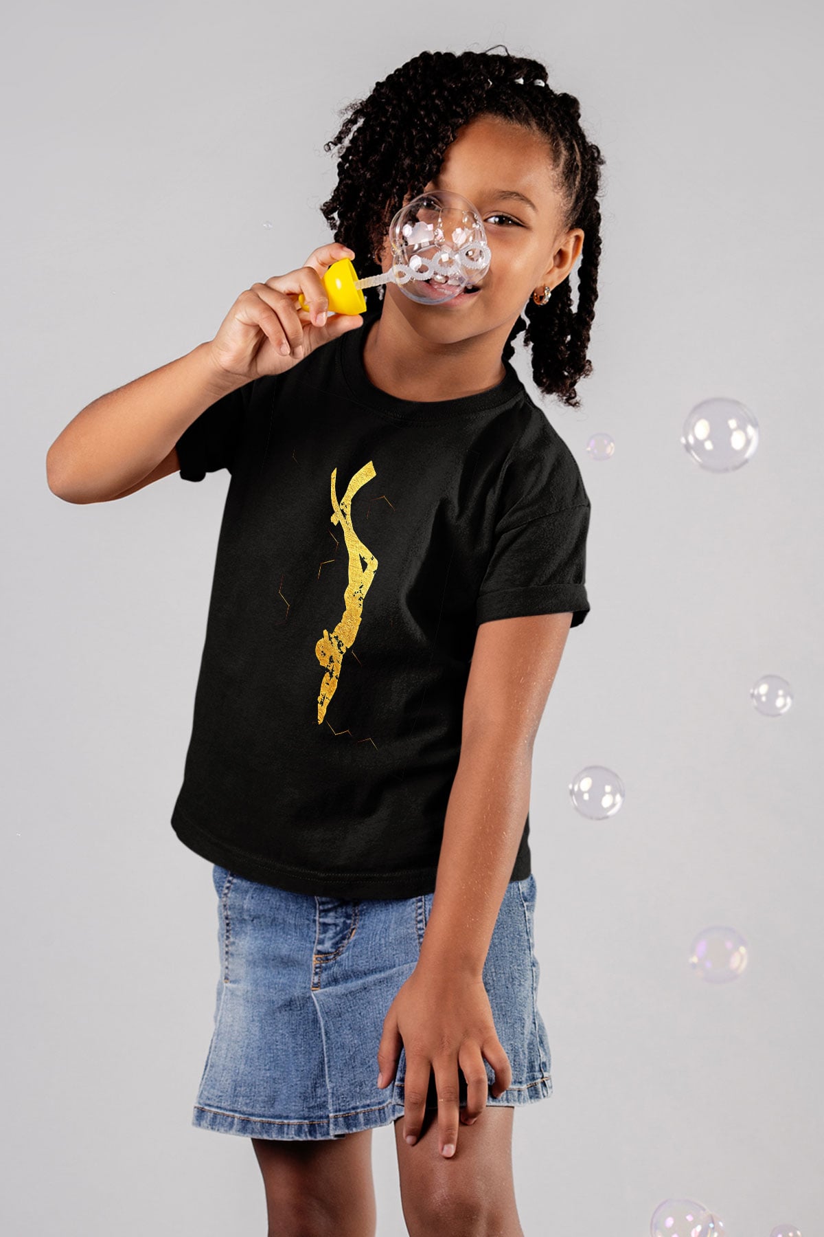 Dağcılık - Mountaineering Baskılı Unisex Siyah Çocuk Tİşörtü - Tshirt