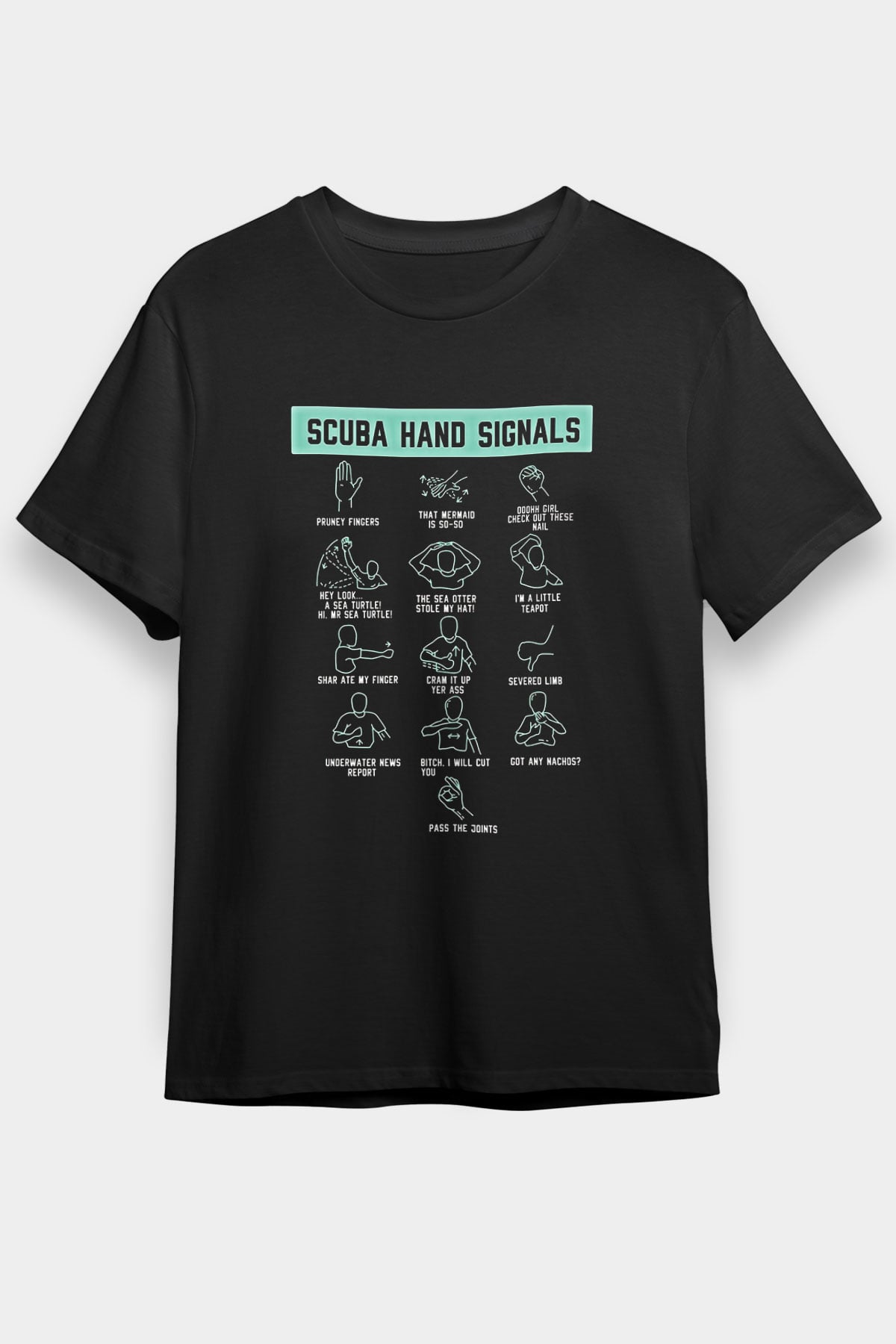 Dağcılık - Mountaineering Baskılı Unisex Siyah Tişört - Tshirt