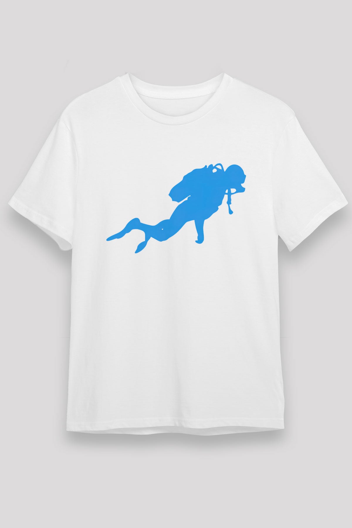 Dalgıç Beyaz Unisex Tişört T-Shirt - TişörtFabrikası