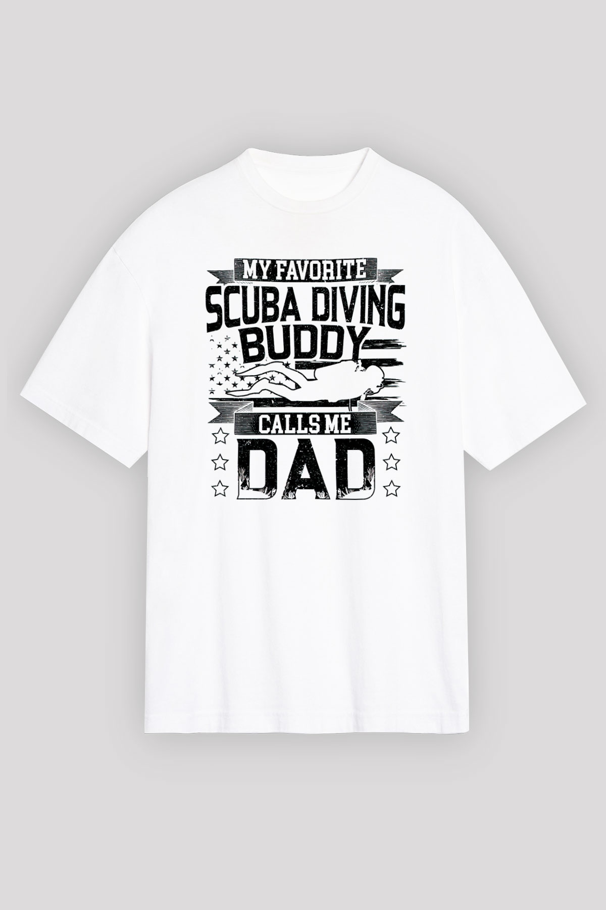 Dalgıç Beyaz Unisex Tişört T-Shirt - TişörtFabrikası